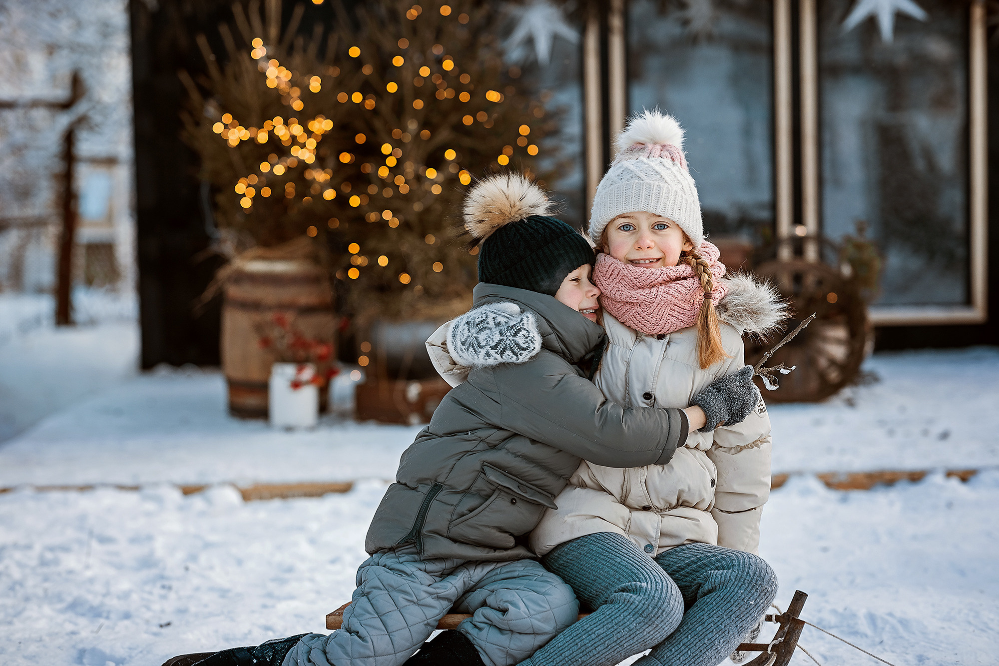 Детская новогодняя съемка. Женский семейный фотограф Тула Москва Захарова Анна
