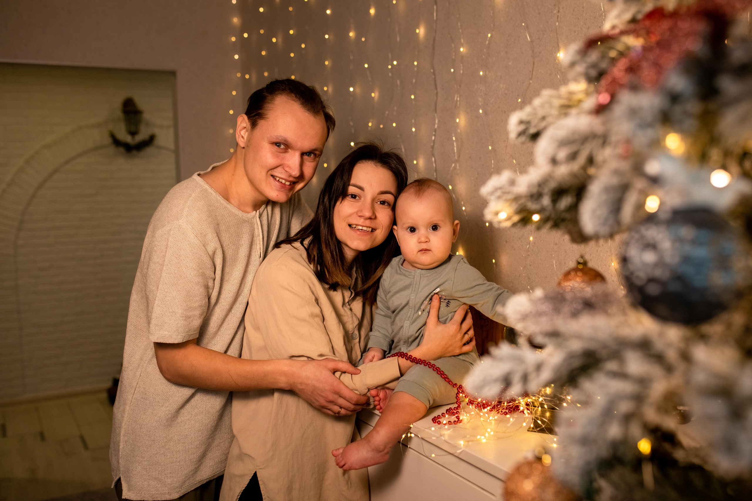 Домашняя новогодняя съемка для Татьяны, Влада и Бэллы. Женский семейный фотограф Тула Москва Захарова Анна