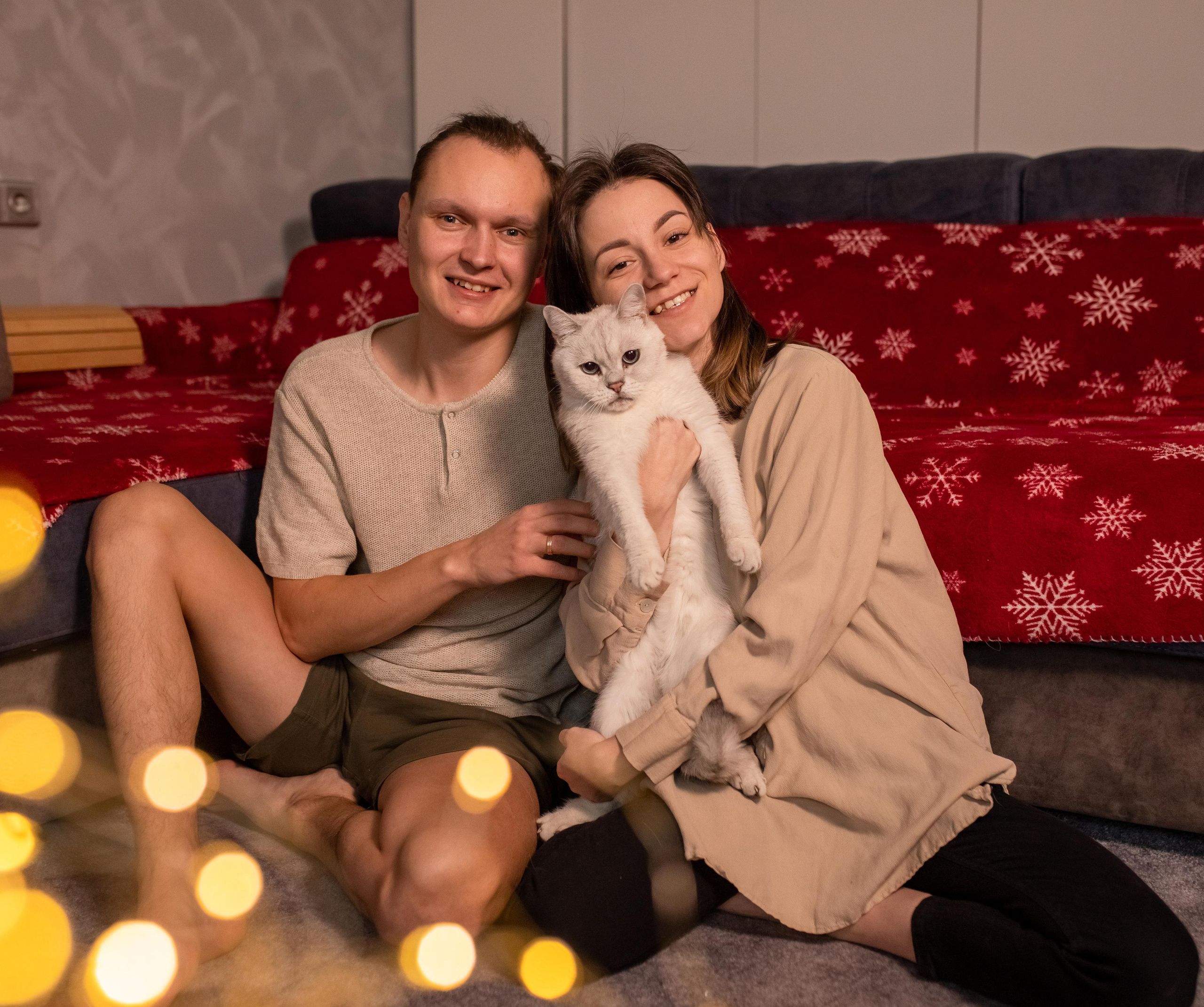 Домашняя новогодняя съемка для Татьяны, Влада и Бэллы. Женский семейный фотограф Тула Москва Захарова Анна