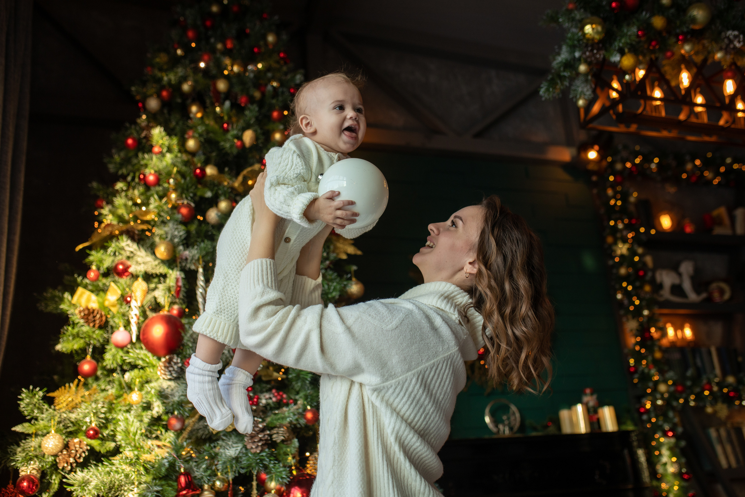 Новогодняя фотосессия для Леры, Руслана и Катюши. Женский семейный фотограф Тула Москва Захарова Анна