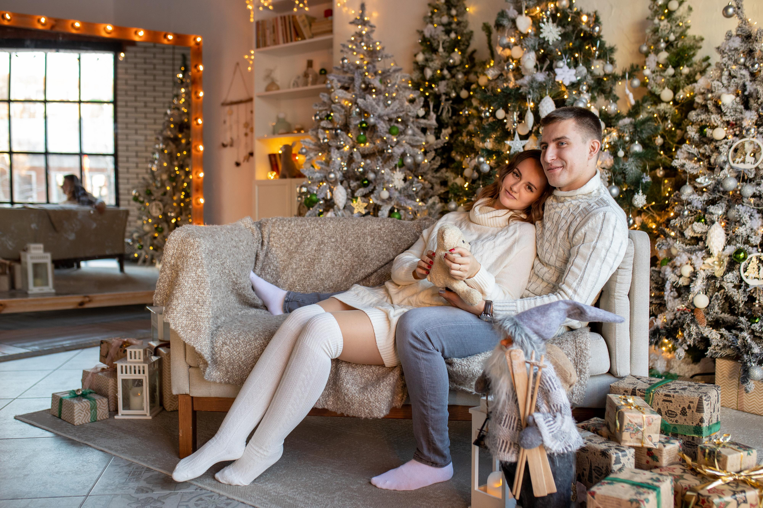 Новогодняя фотосессия для Леры, Руслана и Катюши. Женский семейный фотограф Тула Москва Захарова Анна