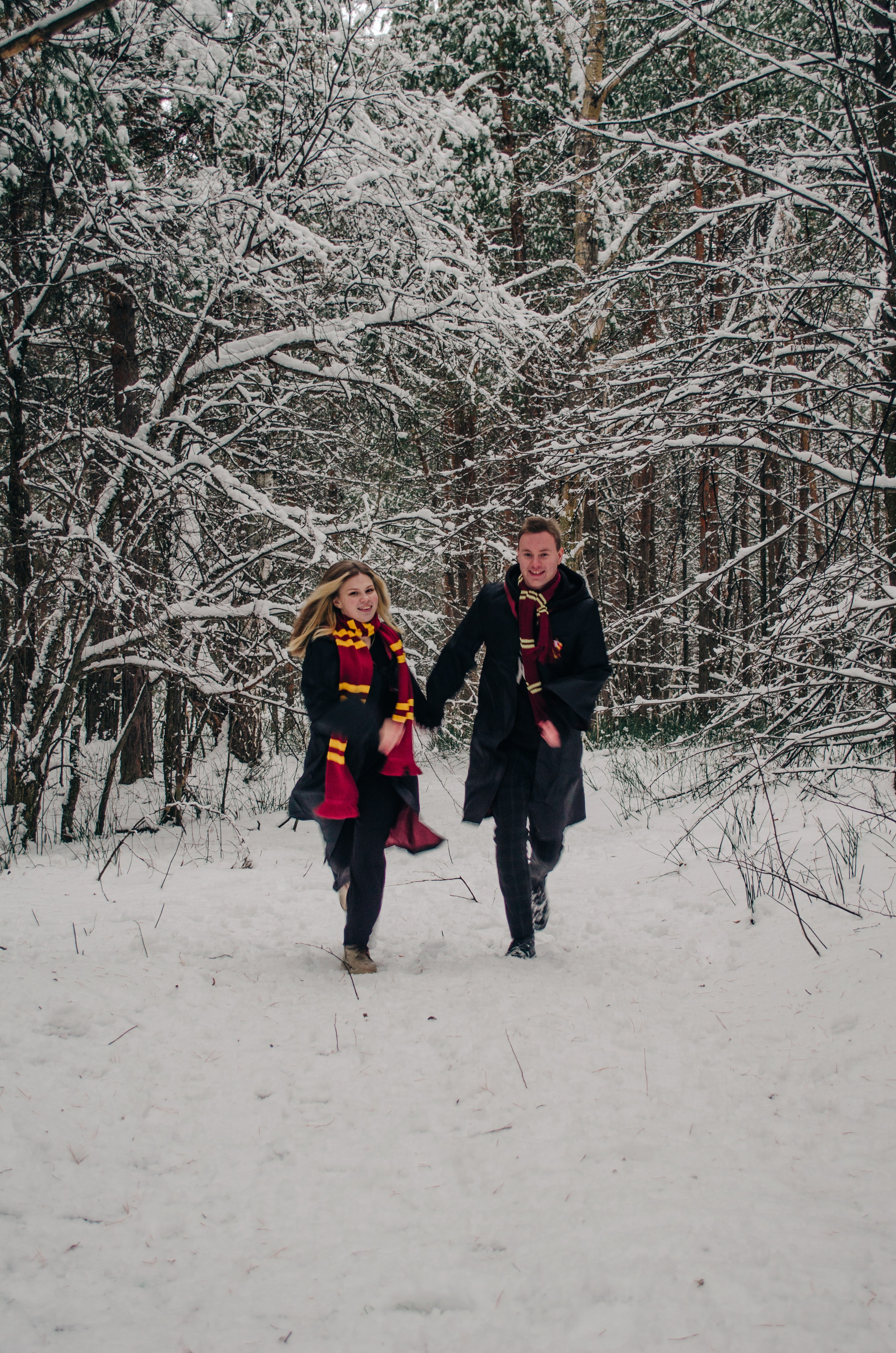 Зимняя история любви в стиле фильма «Гарри Поттер». Денисова Аля — фотограф для парных съемок и индивидуальных историй в Барнауле