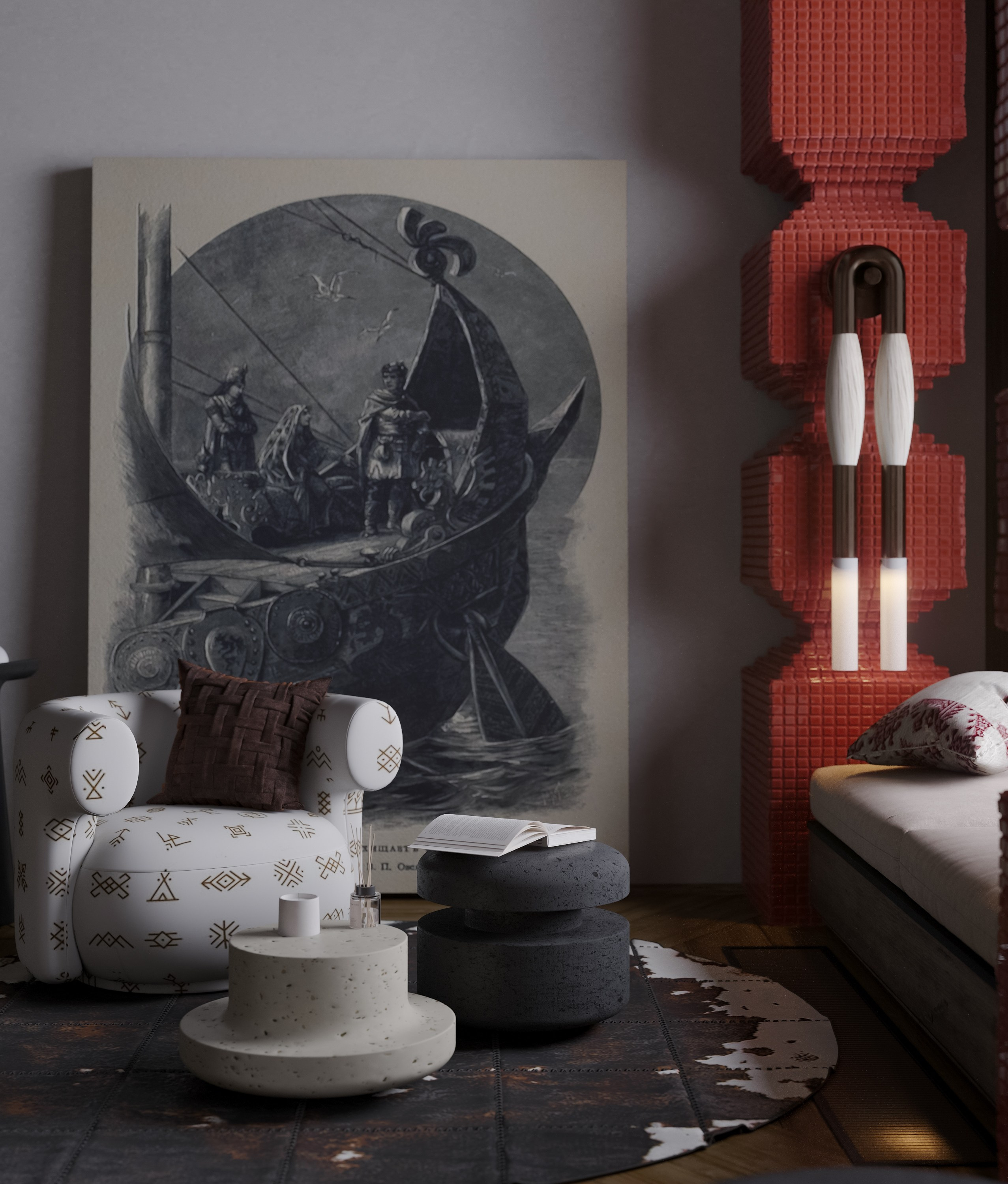 Деревянный дом в Русском стиле. Дизайнер интерьеров Куклина Ксения