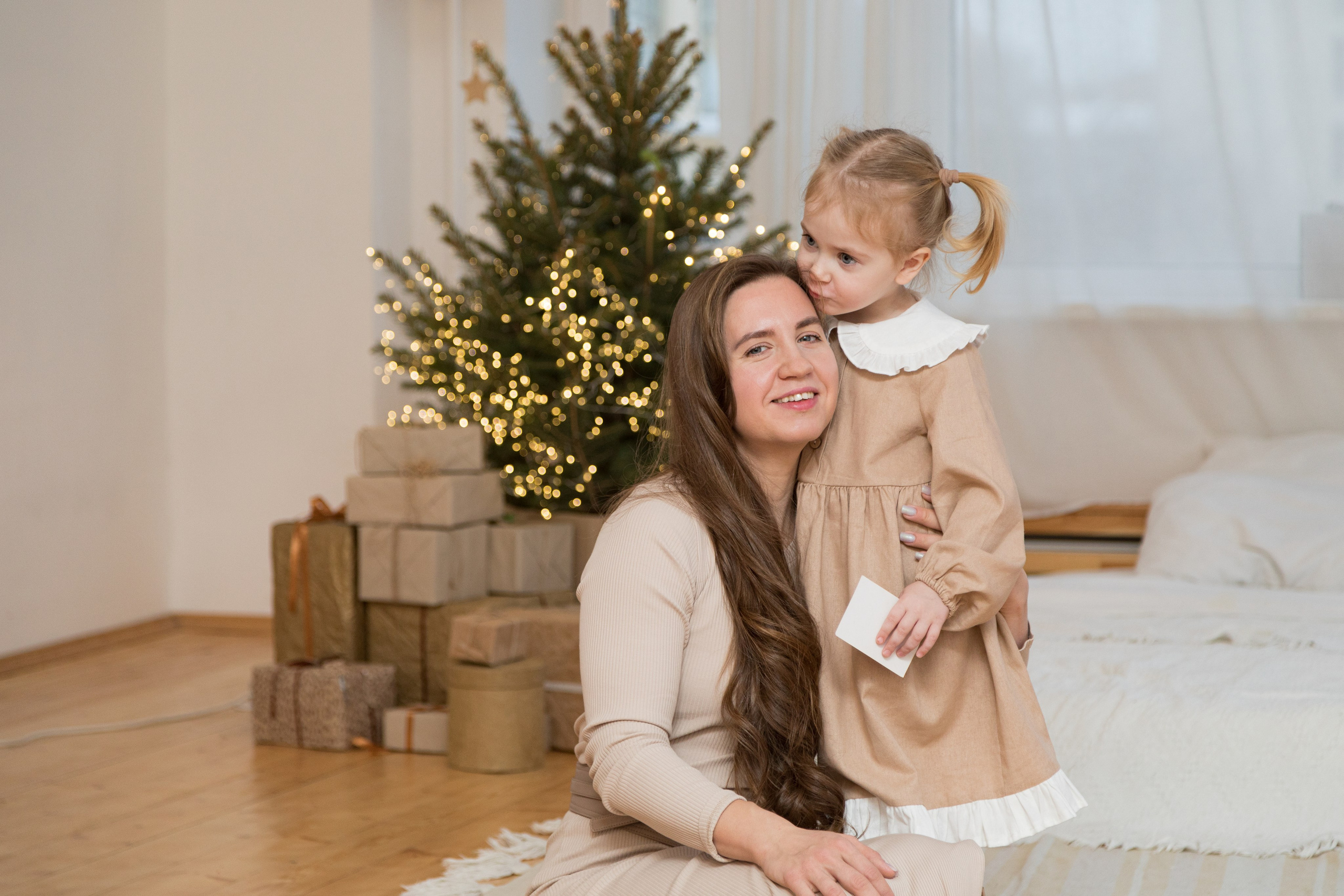 Семейная новогодняя студийная фотосессия. Детский и контент фотограф Надя Волкова Санкт-Петербург