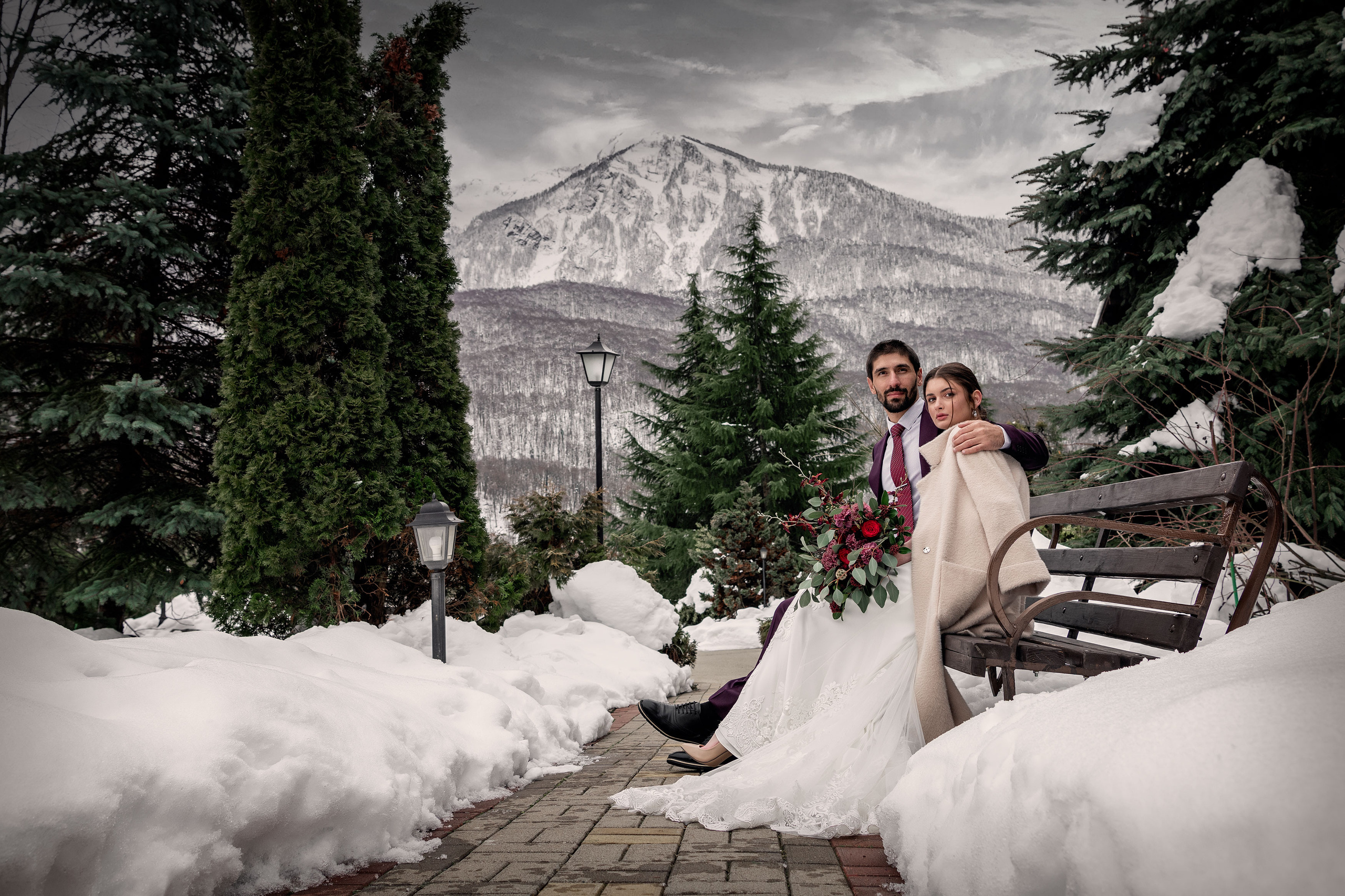 Свадебная фотосессия Биатриссы и Гаджи в Сочи. Бизнес фотограф в Москве Алексей Кознев