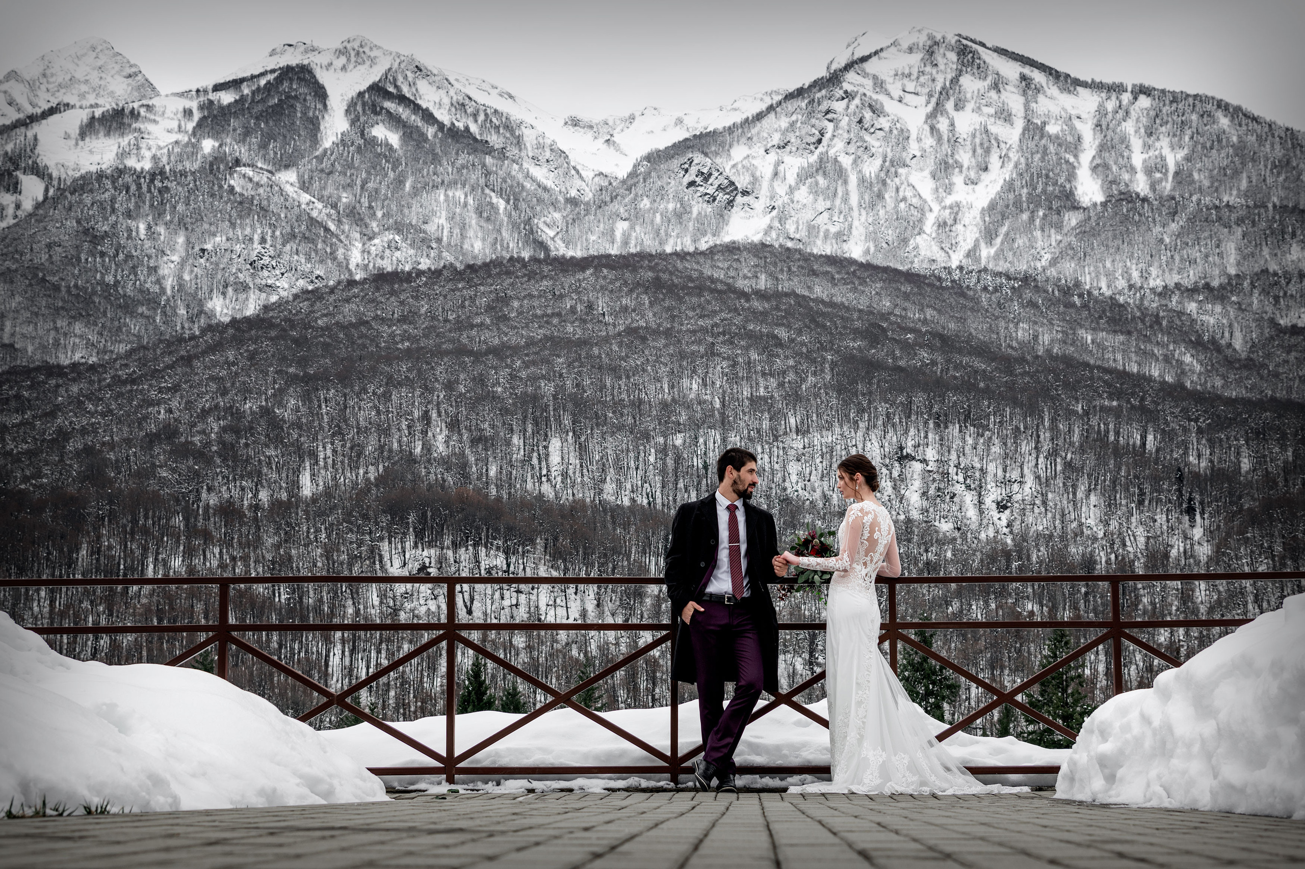 Свадебная фотосессия Биатриссы и Гаджи в Сочи. Бизнес фотограф в Москве Алексей Кознев