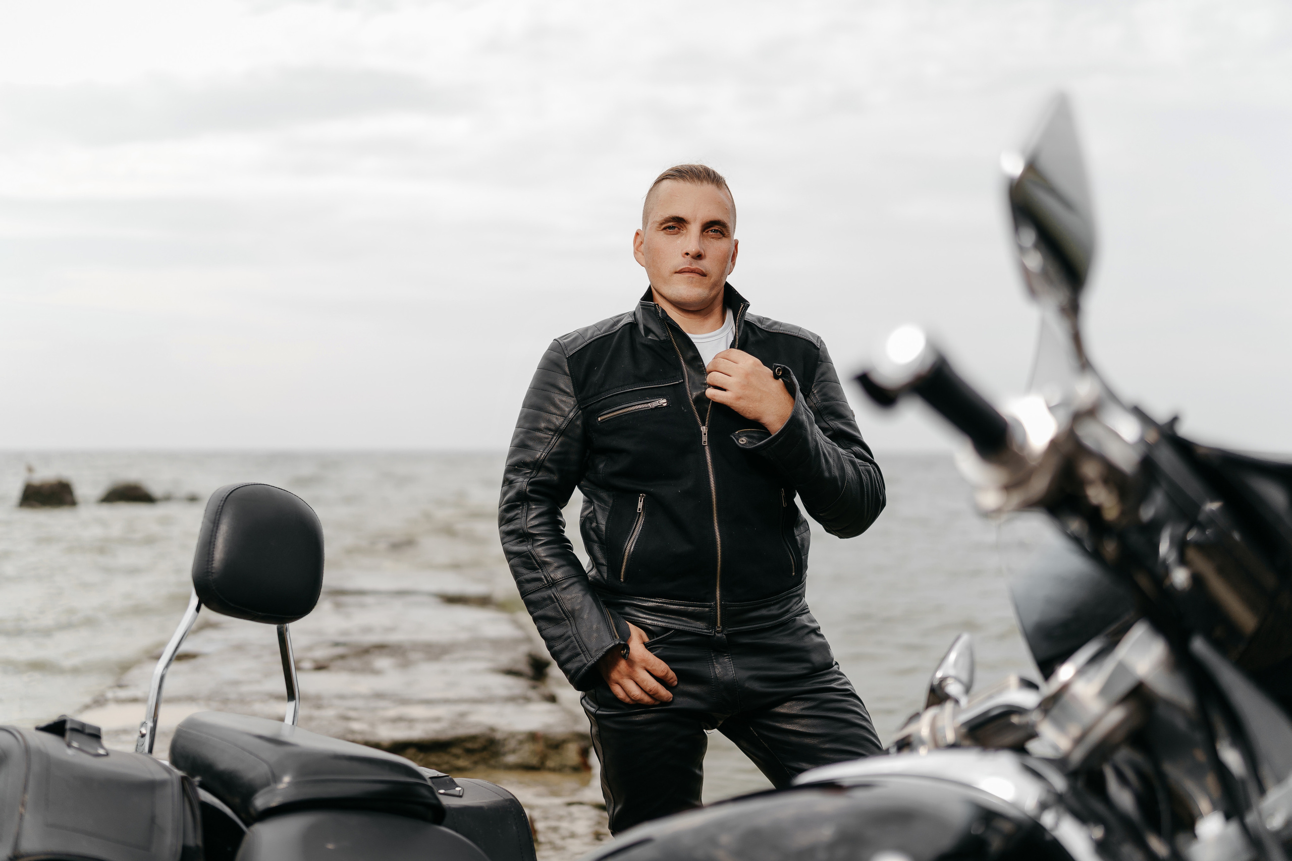 Деловой портрет для президента мотоклуба. Фотограф Олег Сотник