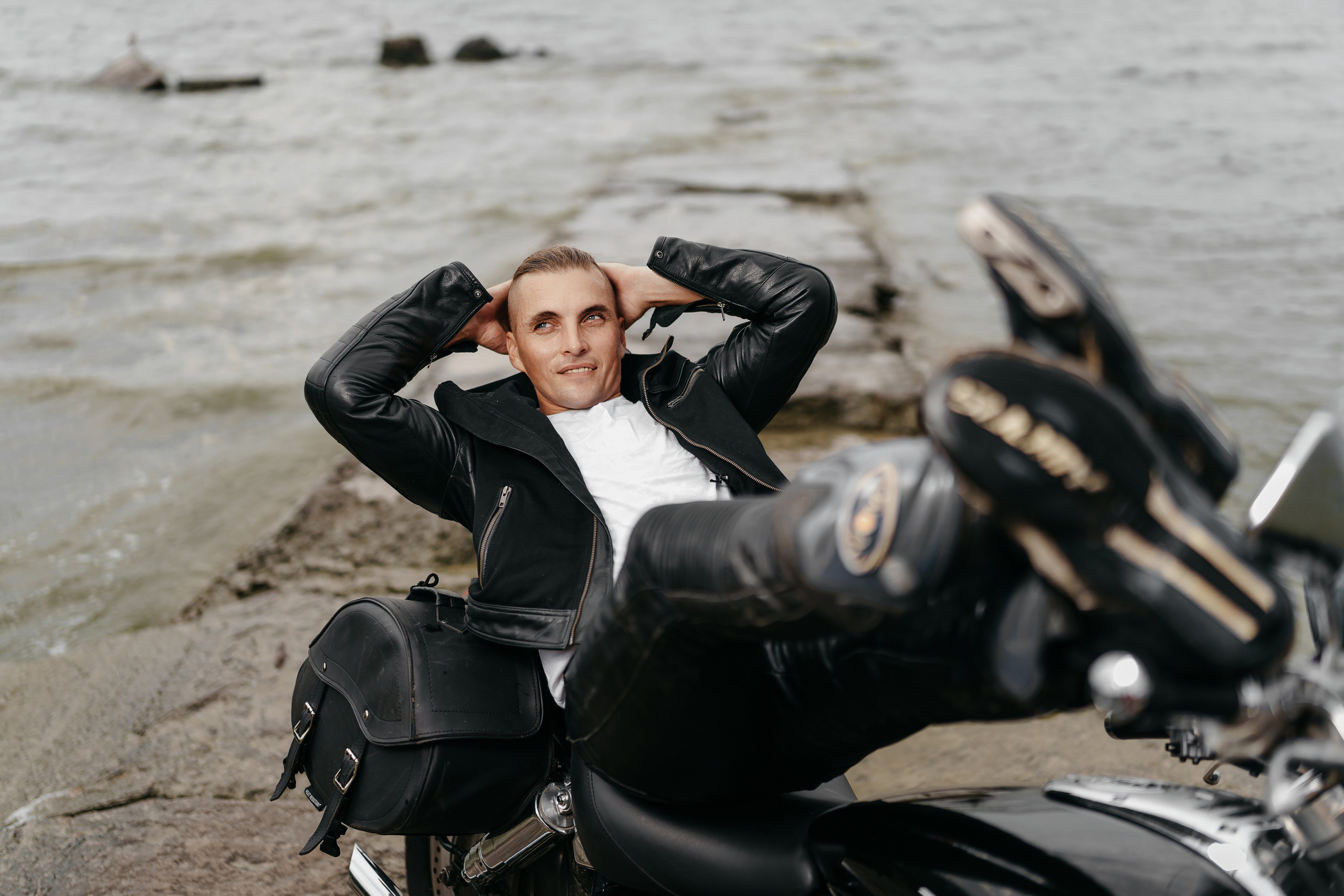 Деловой портрет для президента мотоклуба. Фотограф Олег Сотник