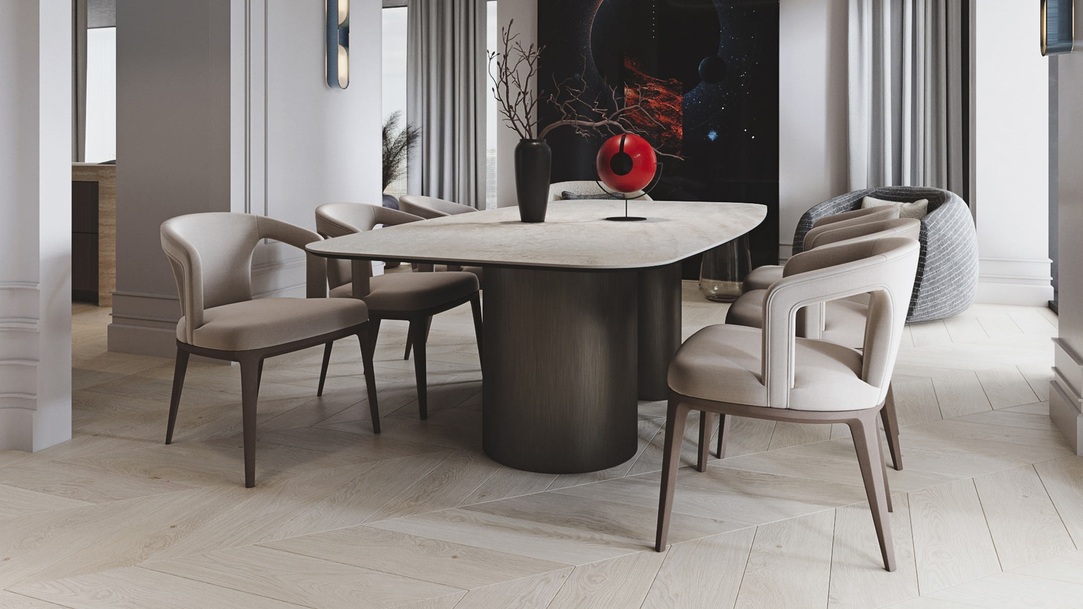 Cosmos Selection Arbat Apartments дизайн апартаментов. RED ROBOT DESIGN