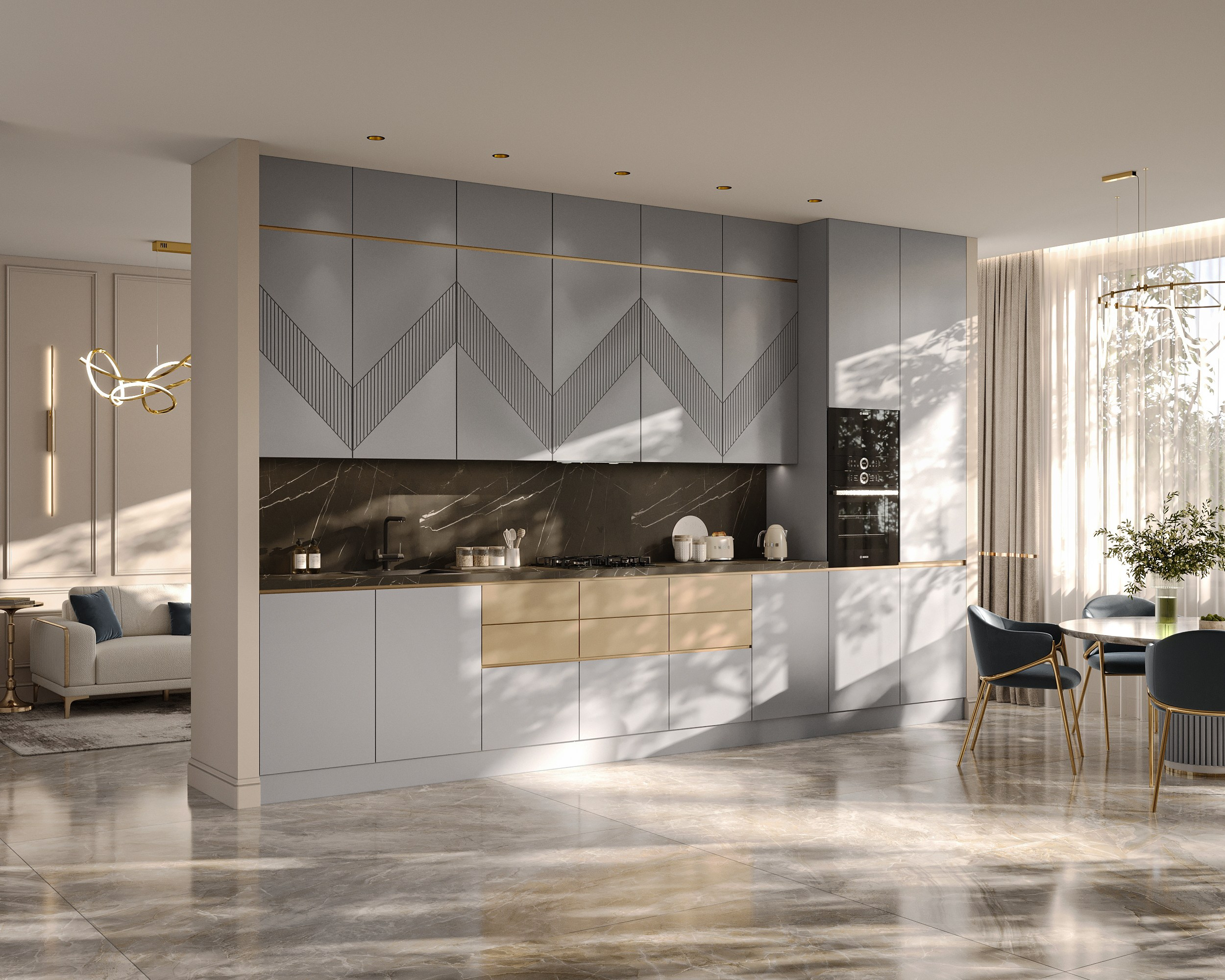 MKR кухонные гарнитуры (предметная 3D визуализация). Королёва Анастасия | 3D визуализатор