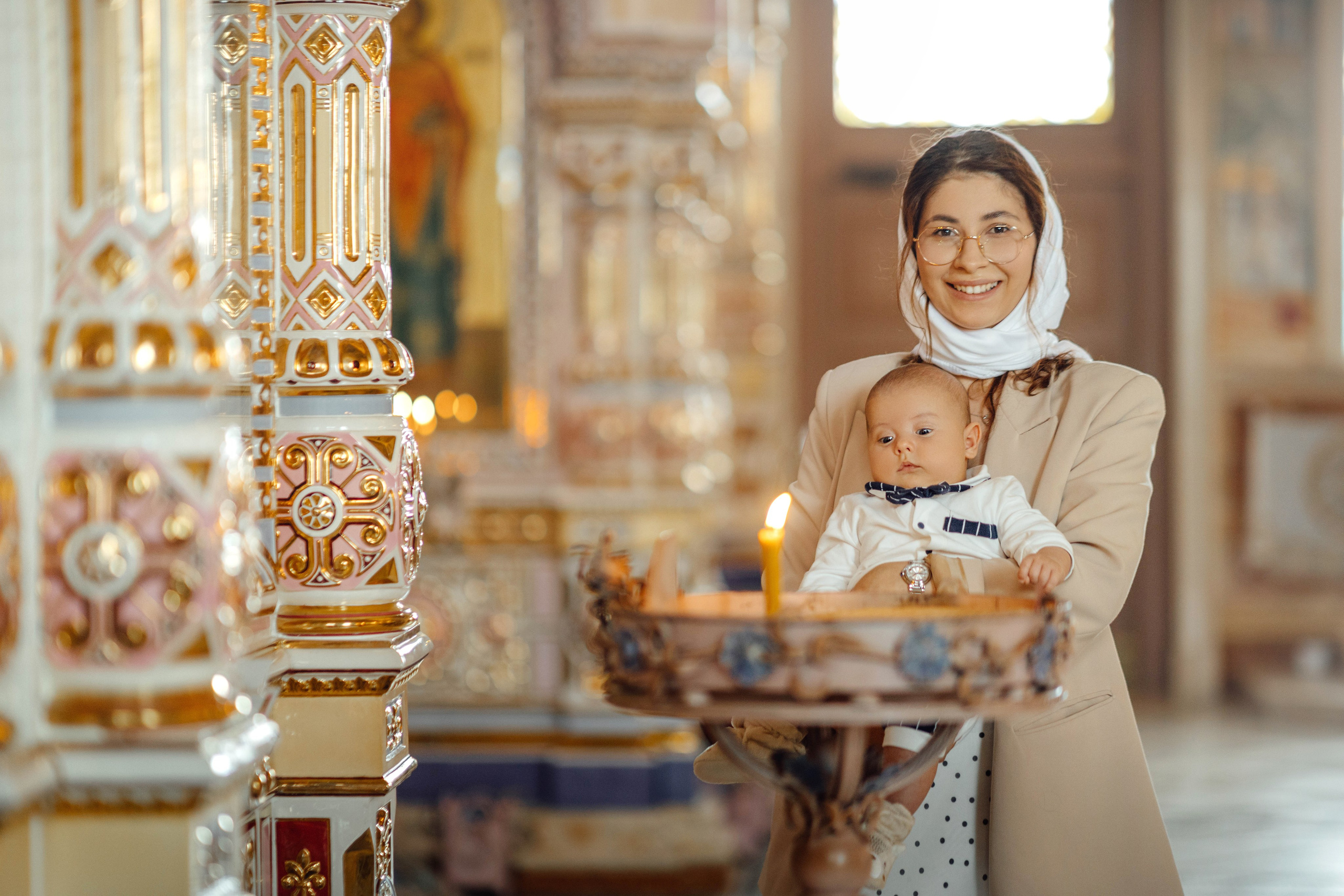 Крещение Павла, храм Святой Троицы, июль 2026. Свадебный и семейный фотограф Минск, Вера Климович
