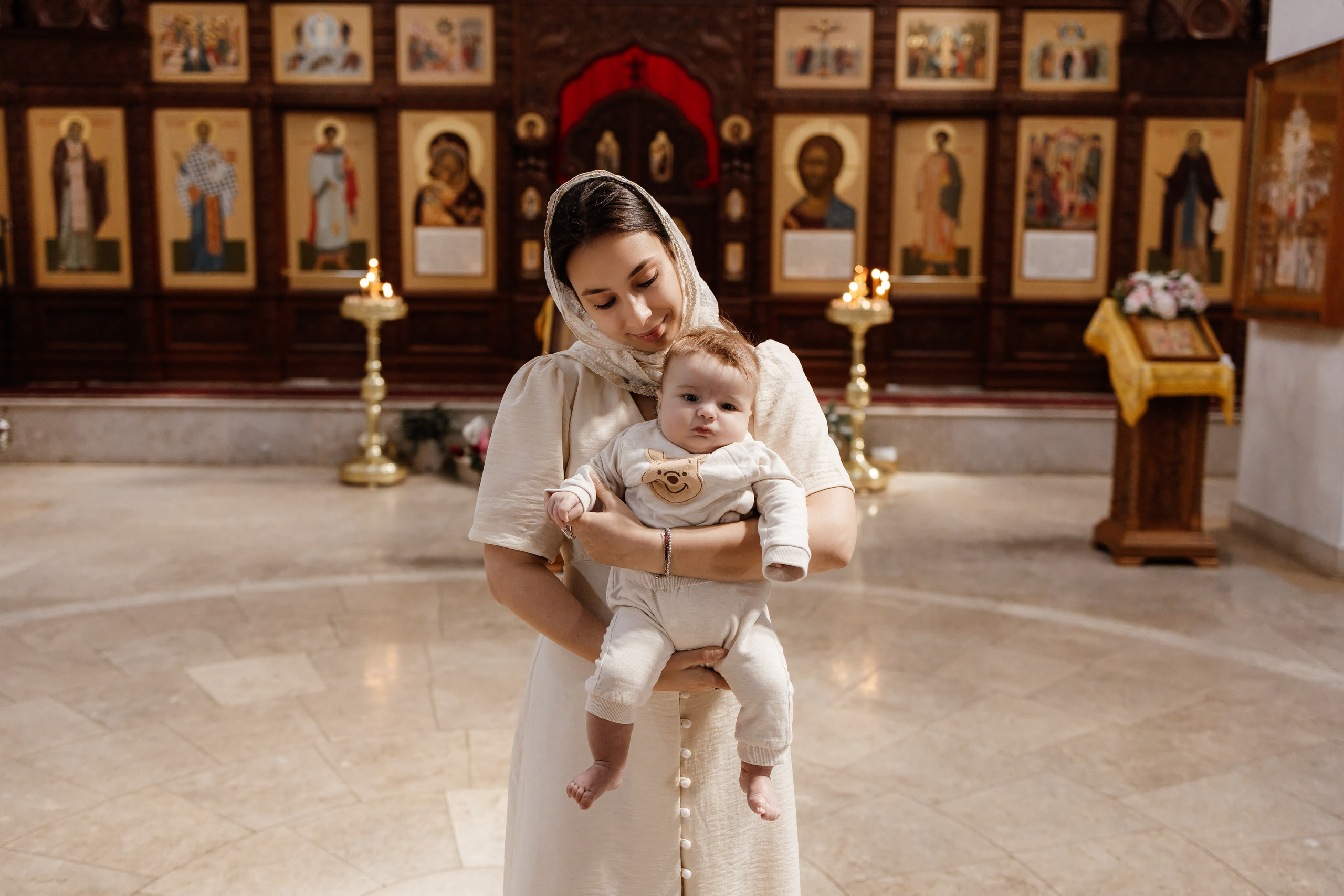 Таинство Крещения Саши. Фотограф новорождённых Newborn Москва