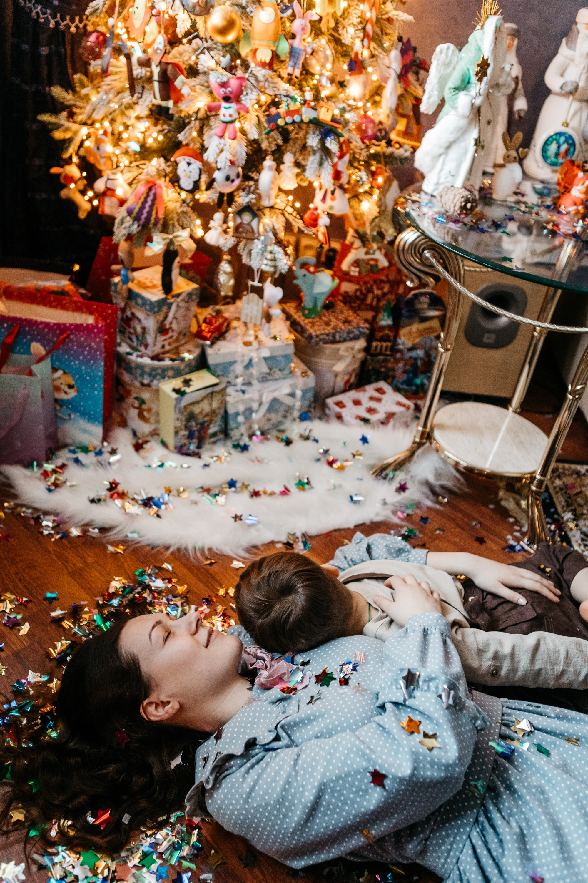 Новогодняя фотосессия дома Москва. Семейный фотограф Маша Тимофеева | Москва