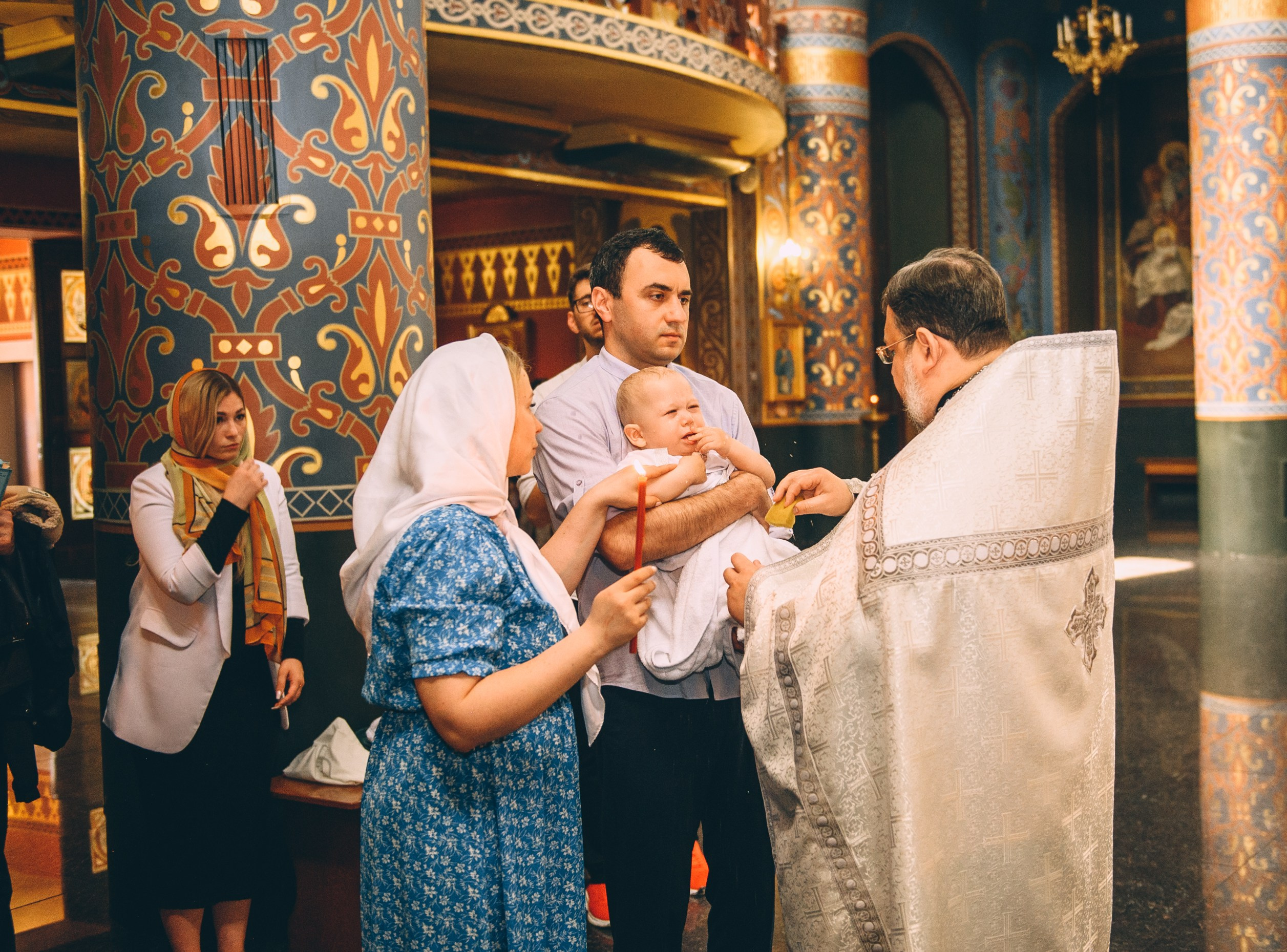 Крещение в храме Нерукотворного Образа Христа Спасителя. Свадебный и семейный фотограф София Невская