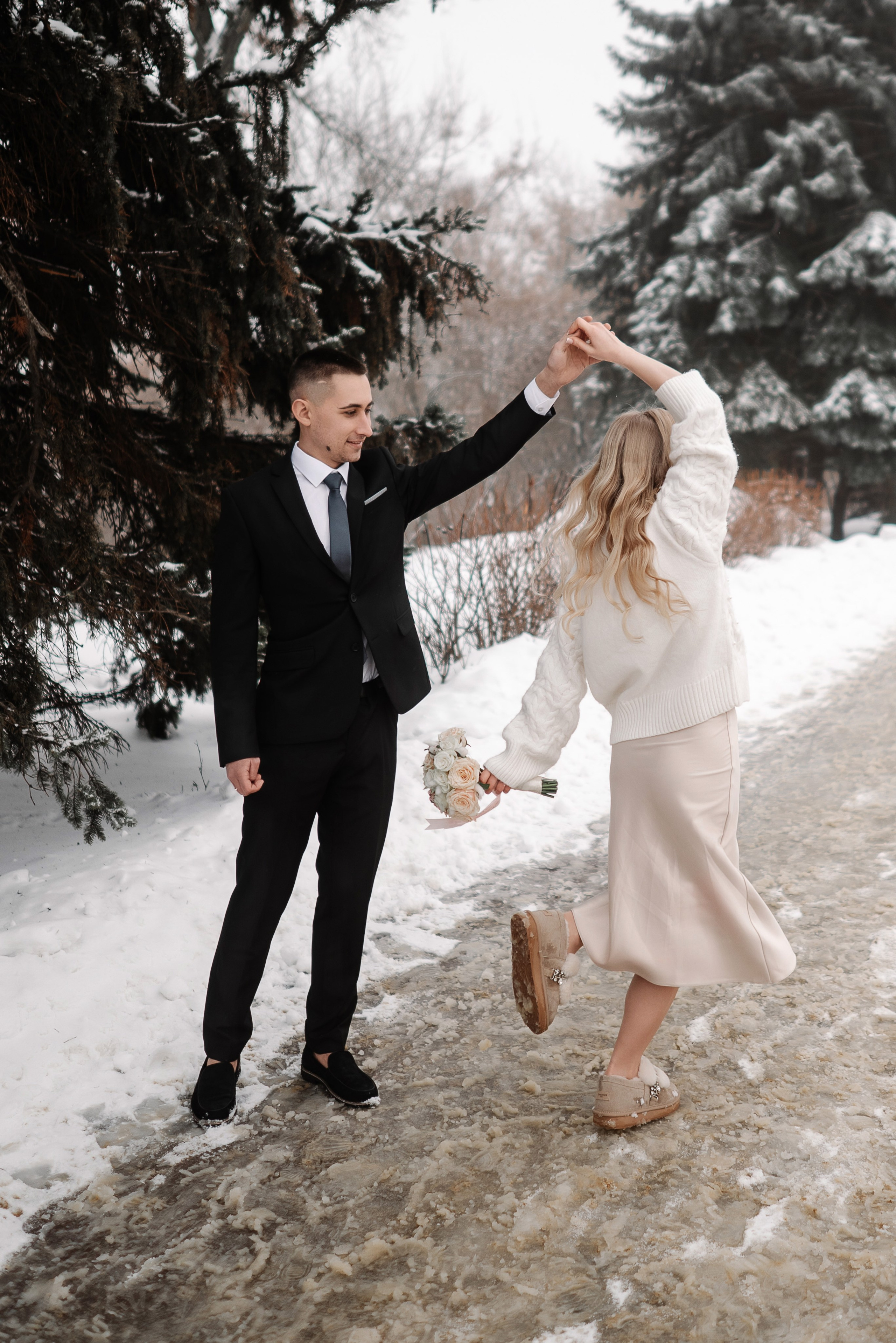 Александра и Алексей, роспись и прогулка зимой. Свадебный и портретный фотограф в Липецке Юлия Свит