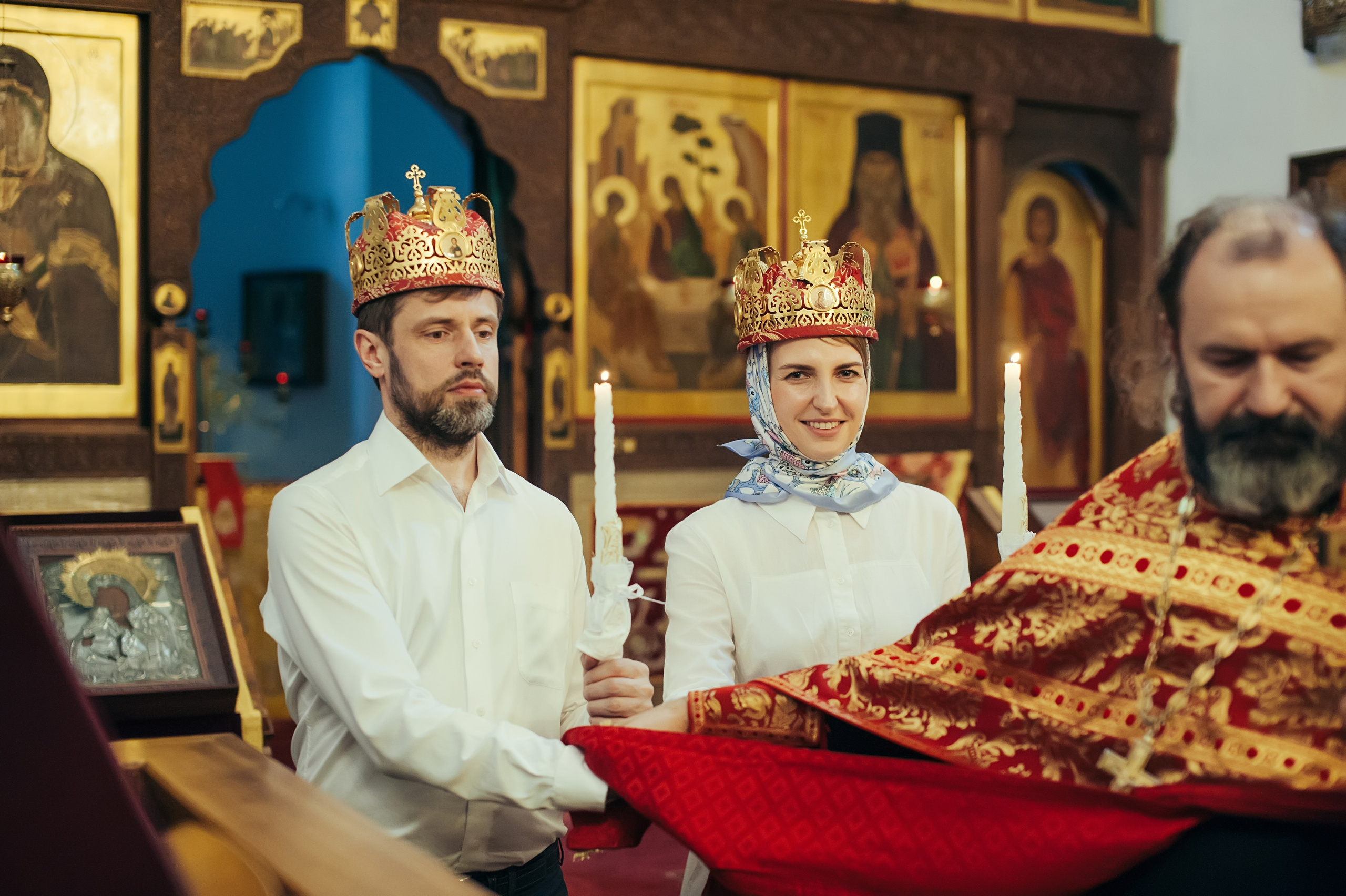 Екатерина и Александр. Венчание, Москва. Семейный фотограф Анна Дубовская