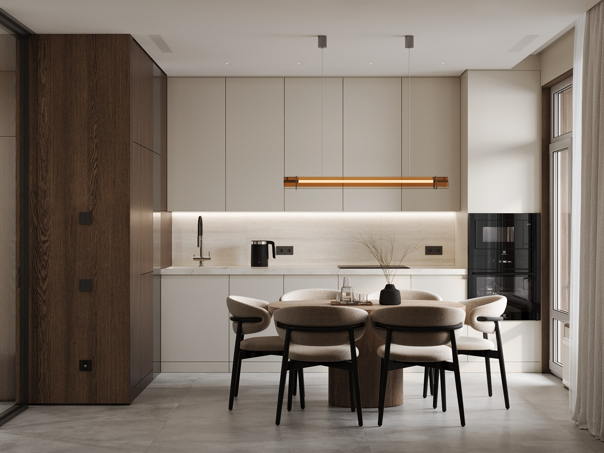 Визуализация квартиры в стиле минимализм. 3D-дизайнер Кристина Пуляевская