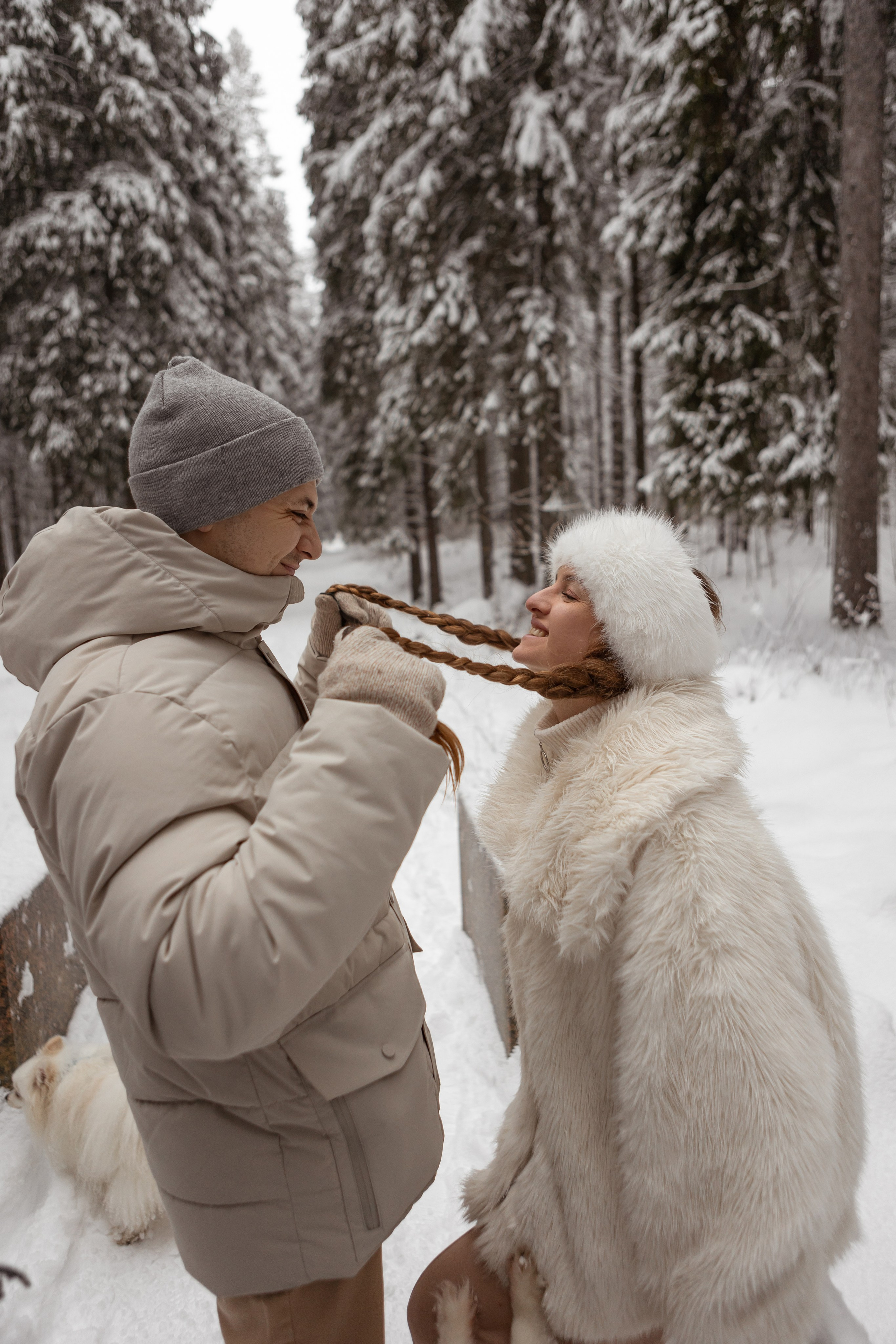 Новогодняя фотосессия с собачками в шуваловском парке. Свадебный фотограф в СПБ | Санкт-Петербурге Анастасия Рахимгулова