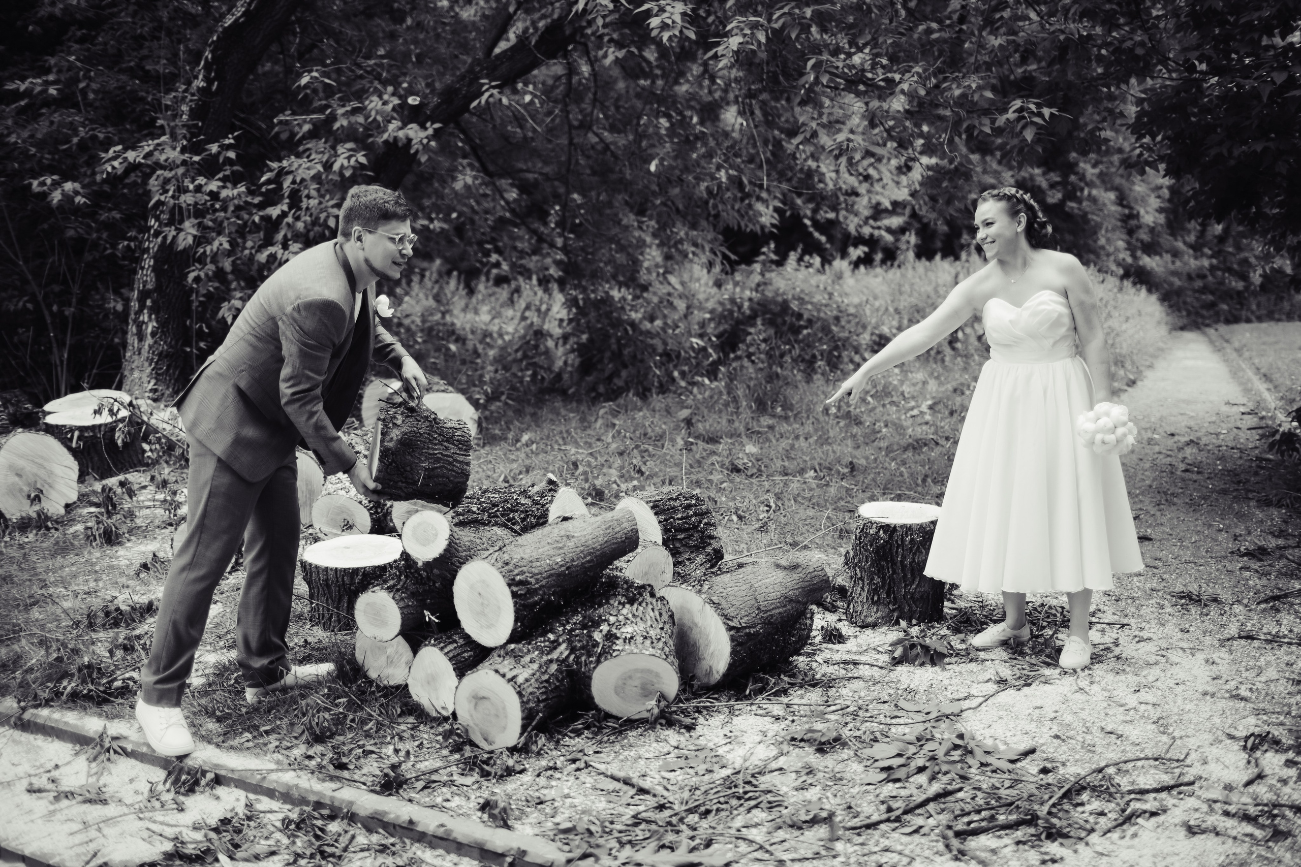 Евгения и Илья ЧБ. Свадебный фотограф в Москве Екатерина Огарская