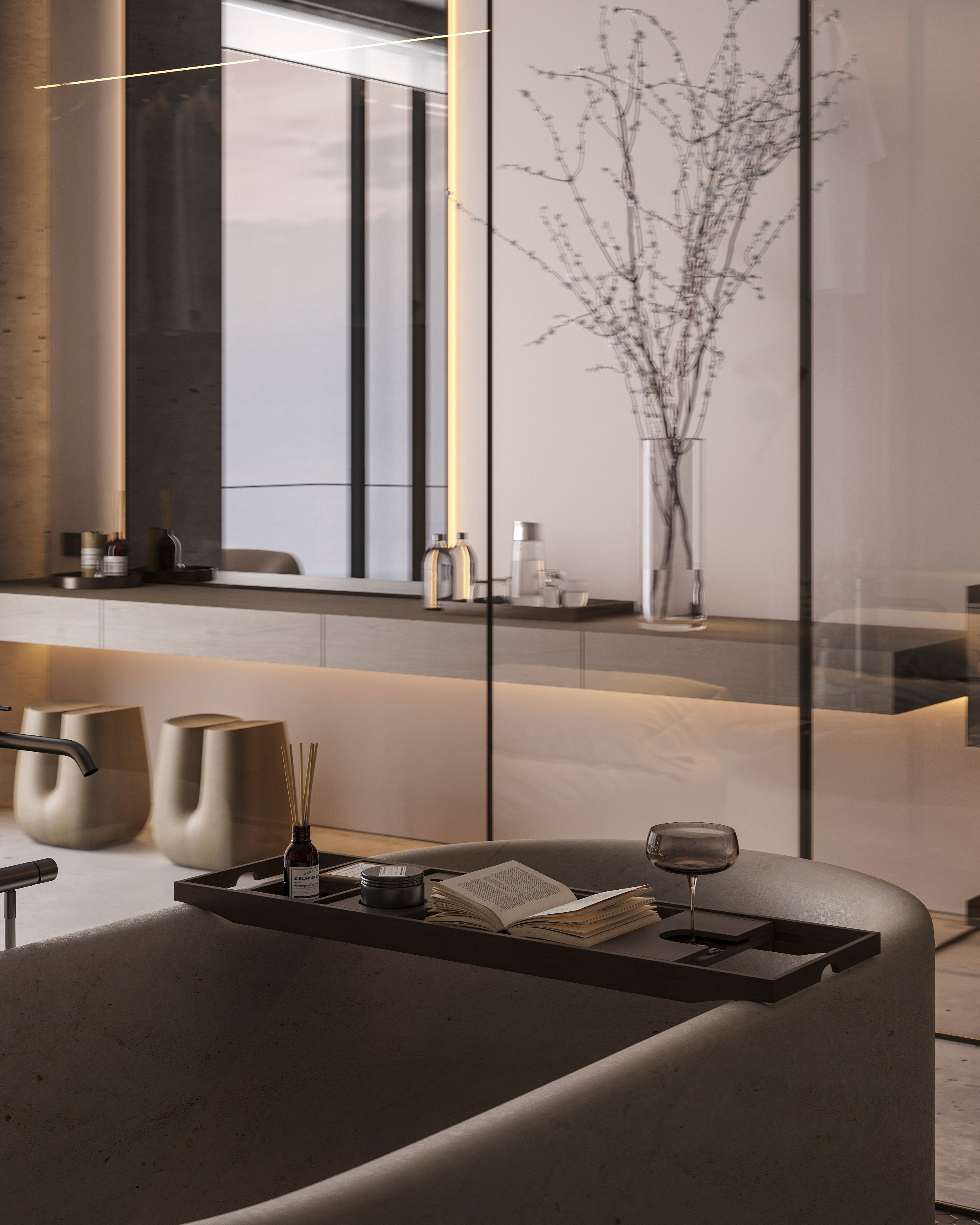 LUXURIOUS SIMPLICITY | BEIGE CONCEPT. Interior Visualization by Valerie Stetyukevich