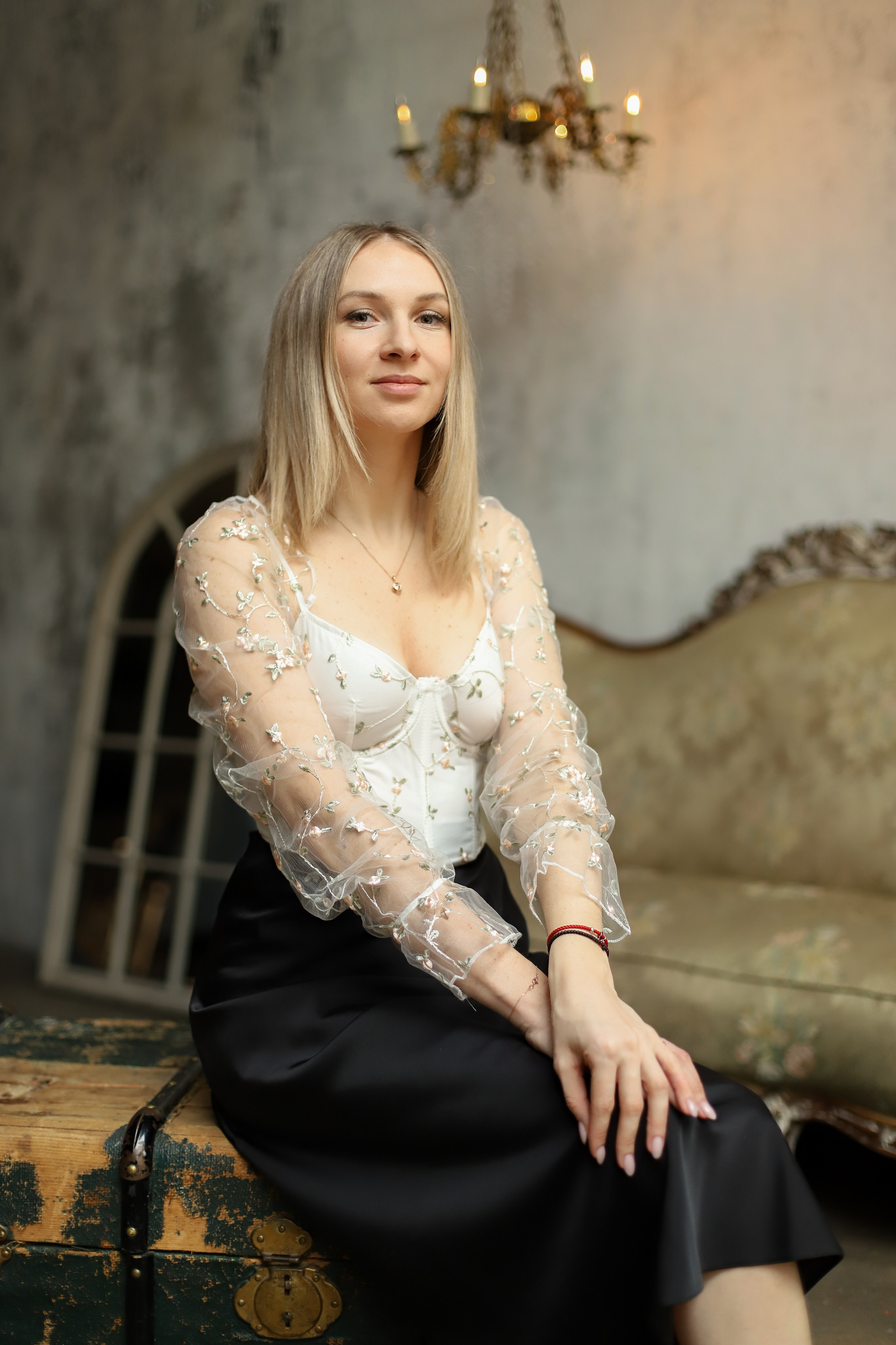 Мама+дочка в атмосферной студии). Фотограф в Москве Елена Дроботя