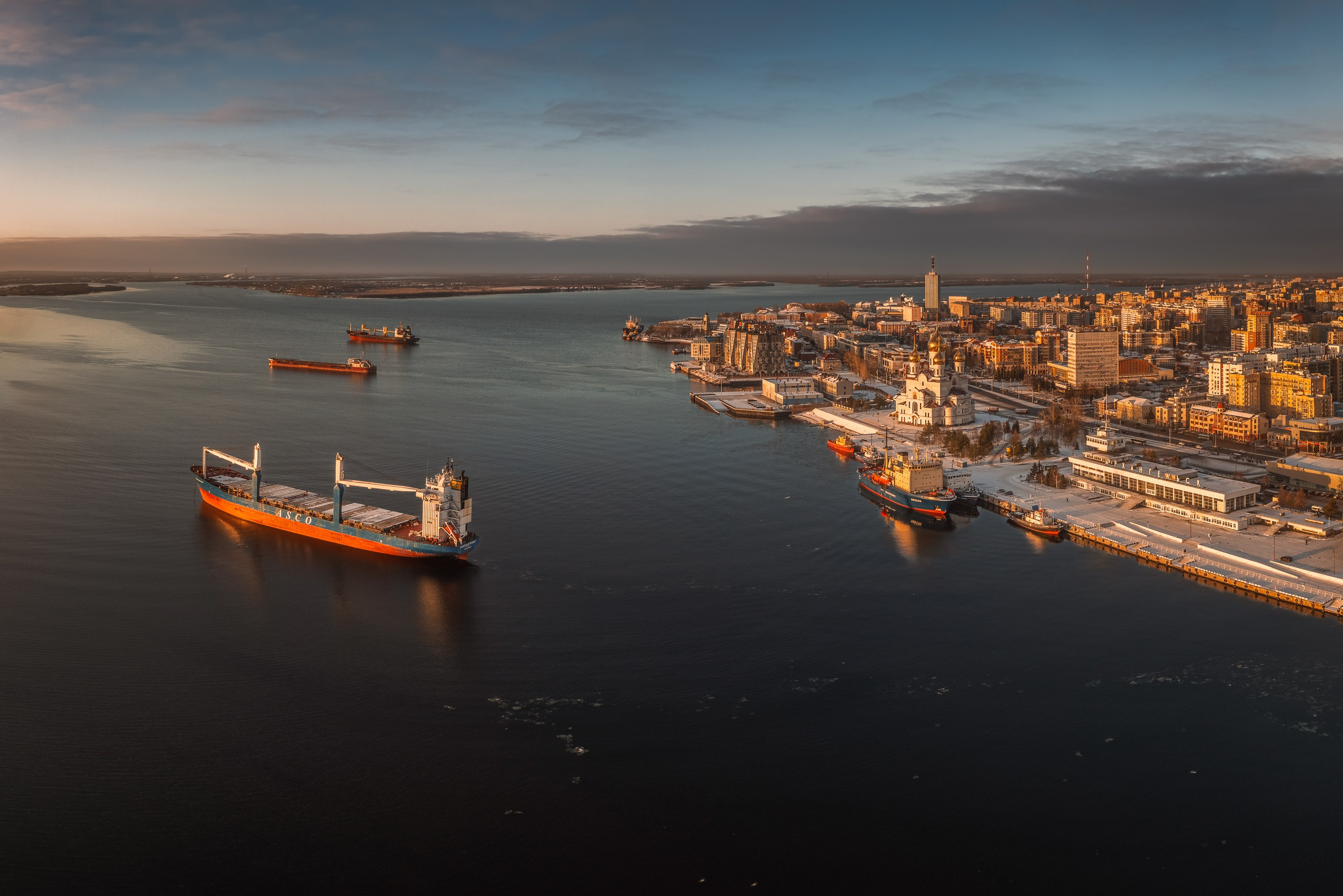 Город. Аэросъемка в Архангельске, Александр Ермолин