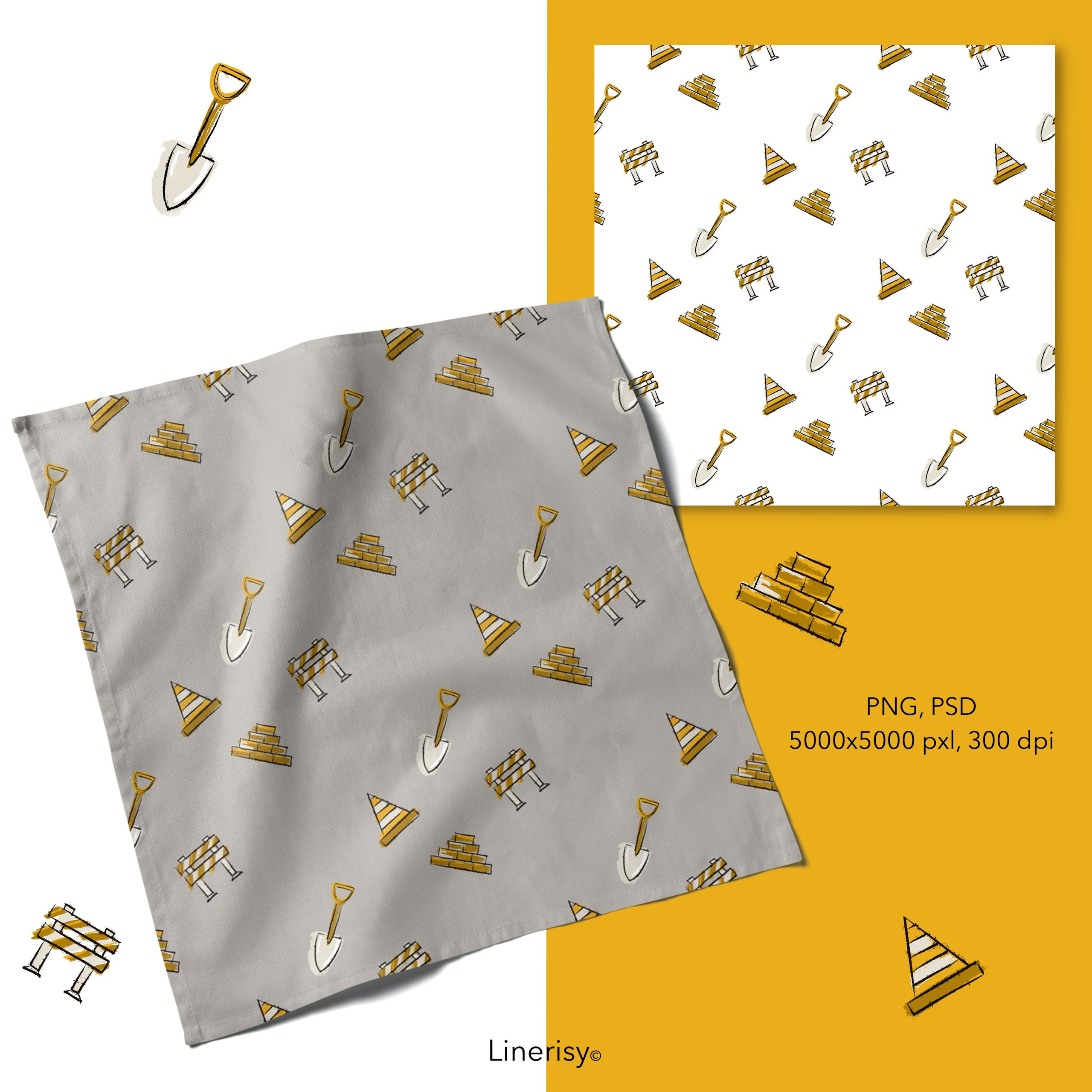 Набор бесшовных паттернов  «ПОЕХАЛИ?». Художник-иллюстратор Евгения Бекренёва