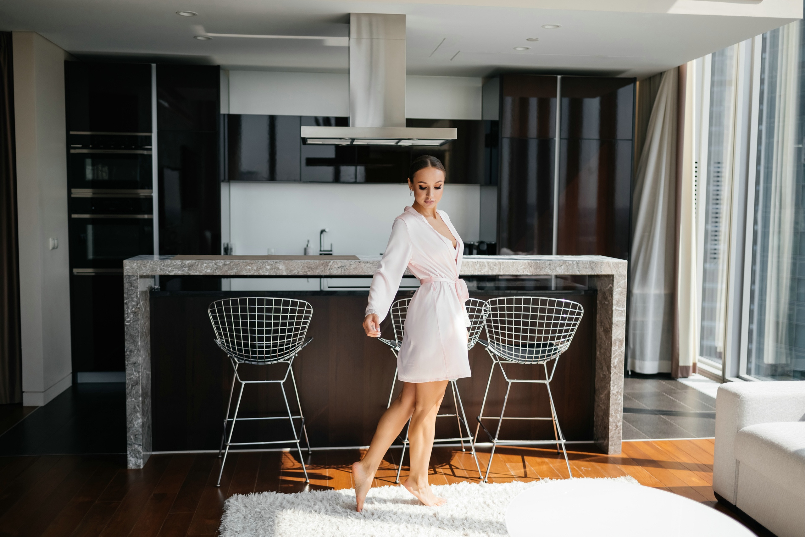 Свадебная фотосессия утра невесты в апартаментах Москва-Сити. Свадебный и семейный фотограф в Москве Светлана Зоткина