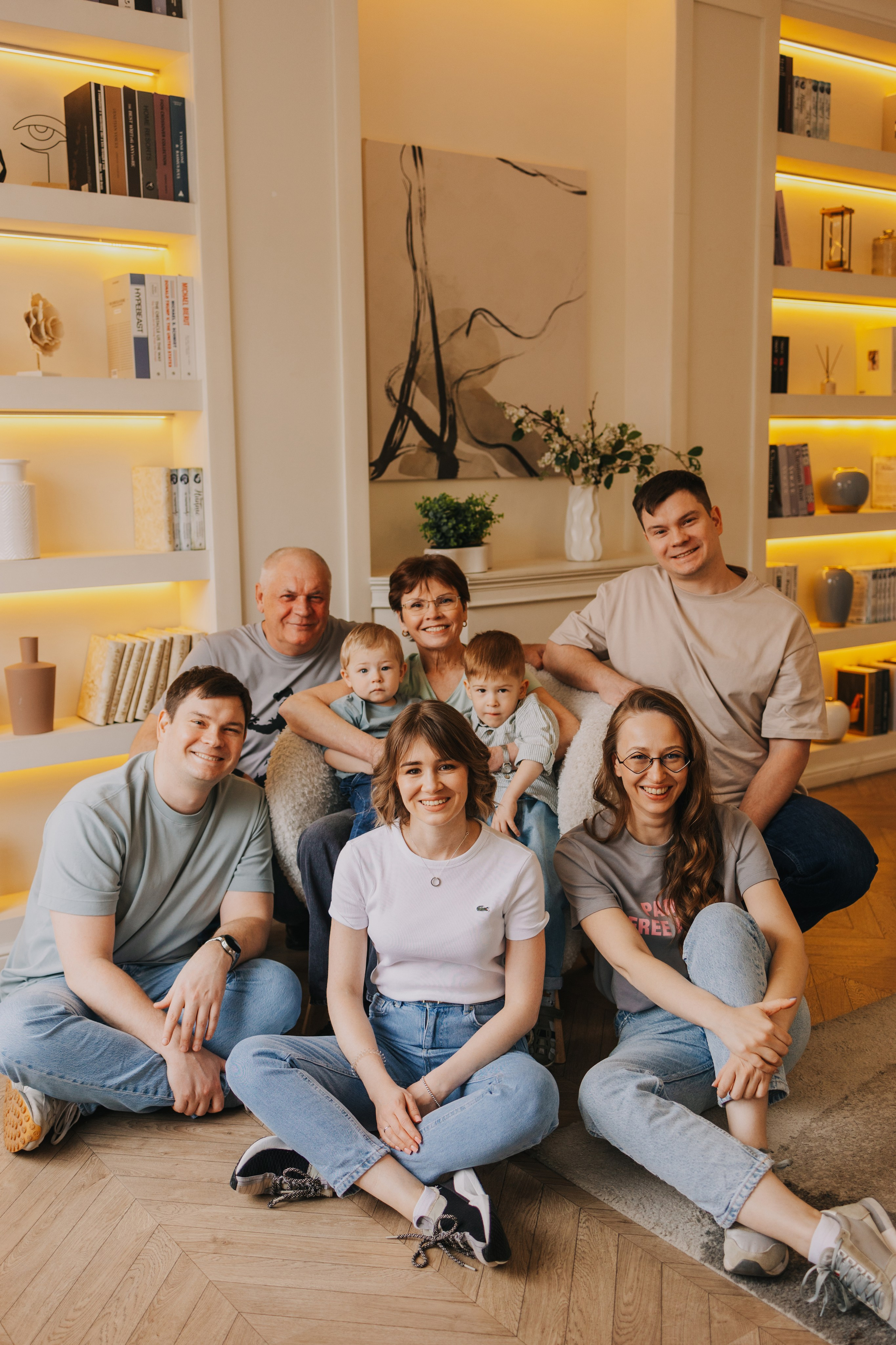 Большая семья. Домашняя фотосессия