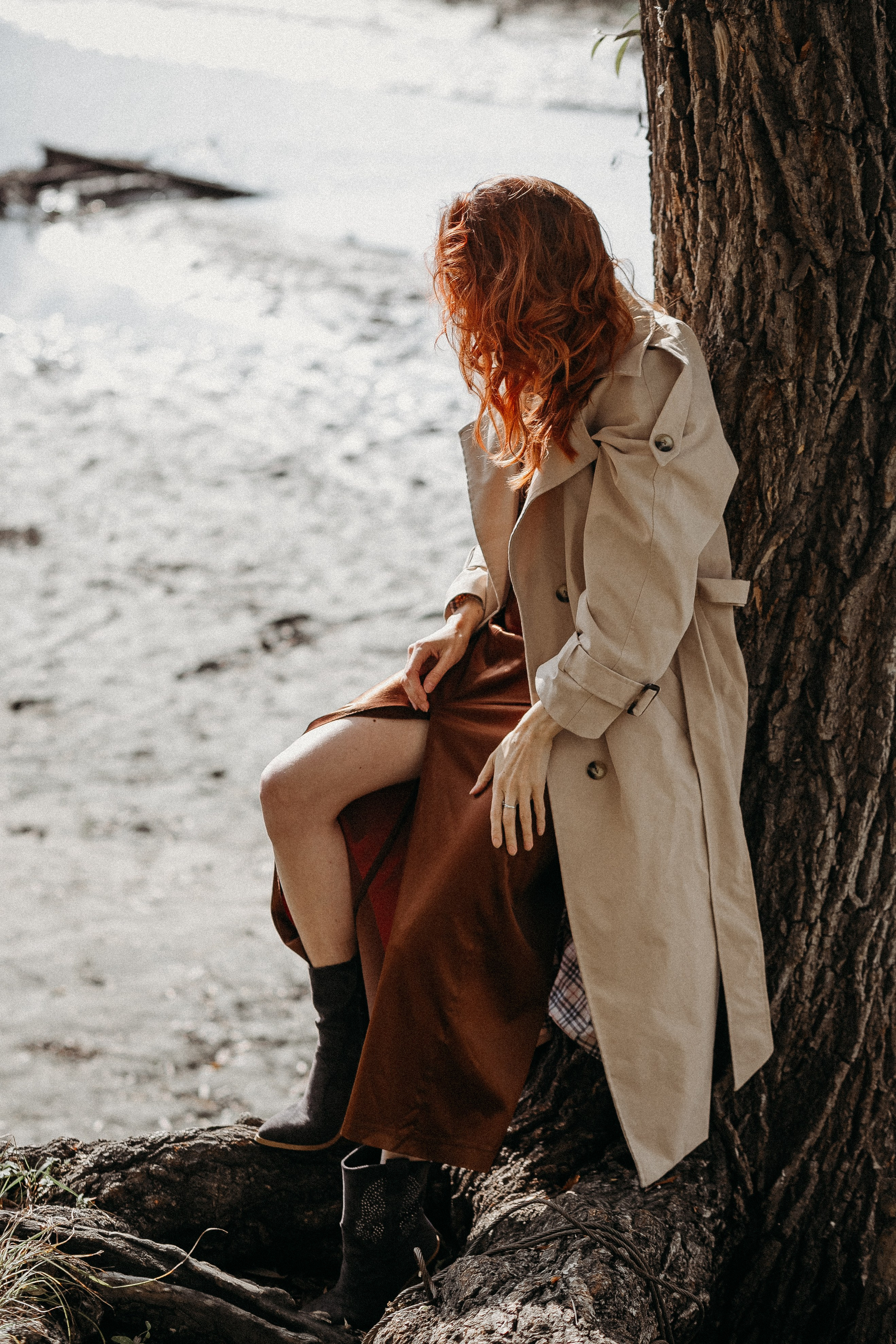 С лисом на берегу. Фотограф в  г. Новосибирск