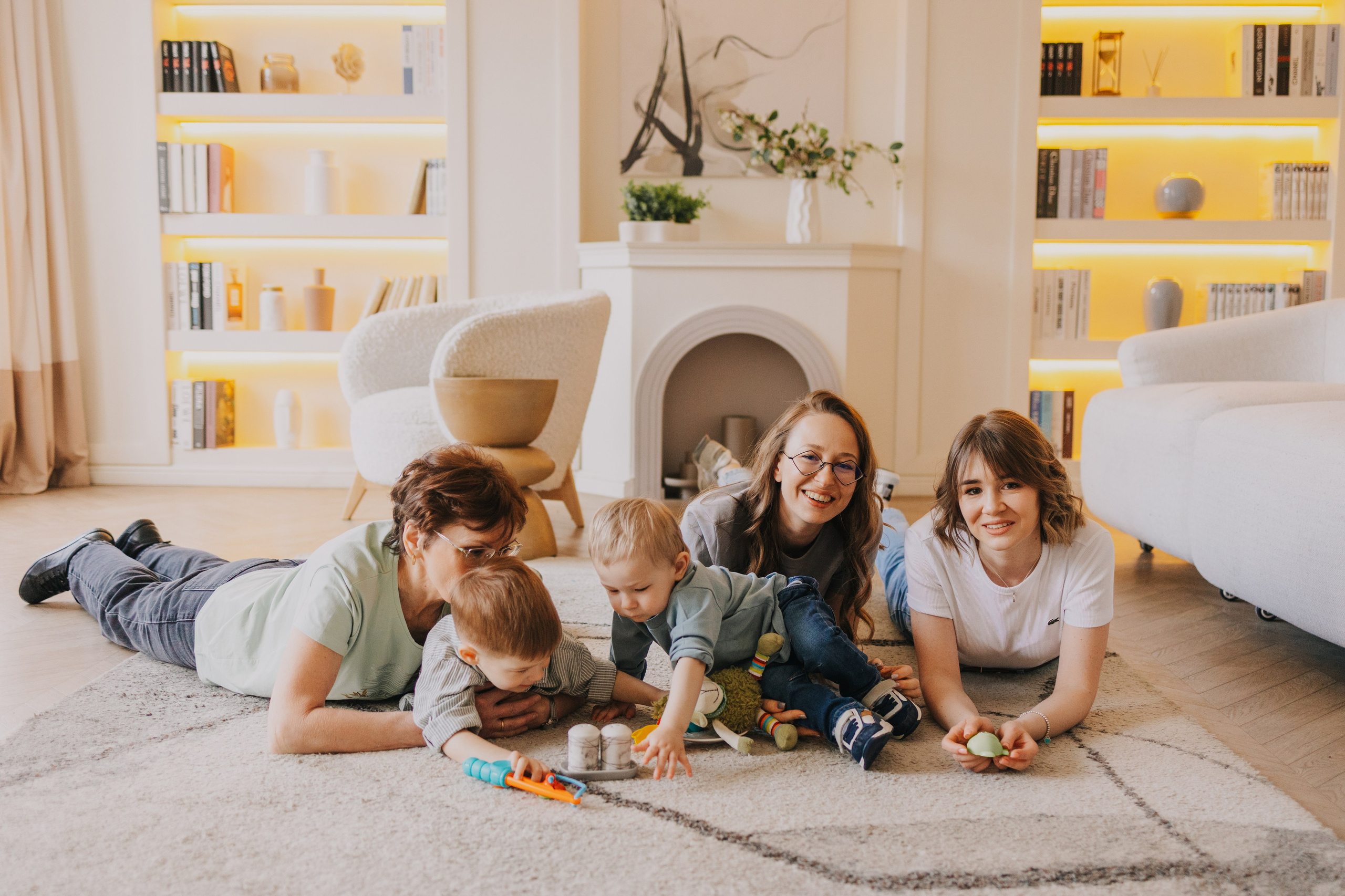 Большая семья. Домашняя фотосессия