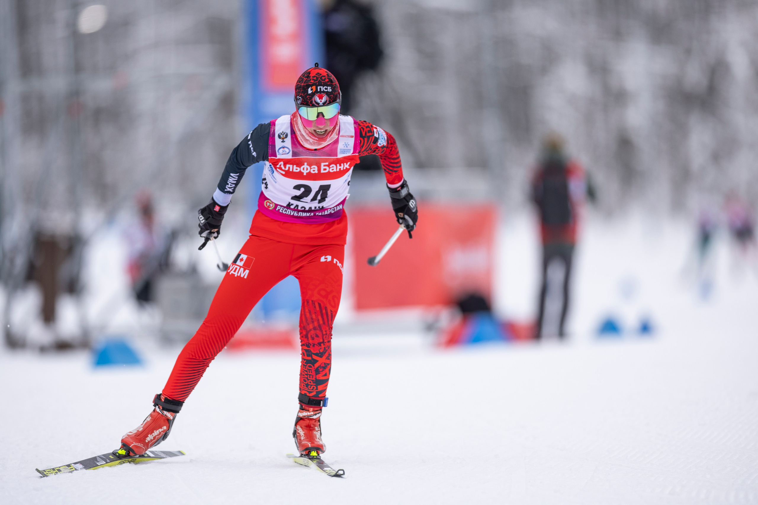 Кубок Росси по лыжным гонкам 2024. Женщины 10 км. Спортивный репортажный фотограф Казань Нафис Сиразетдинов