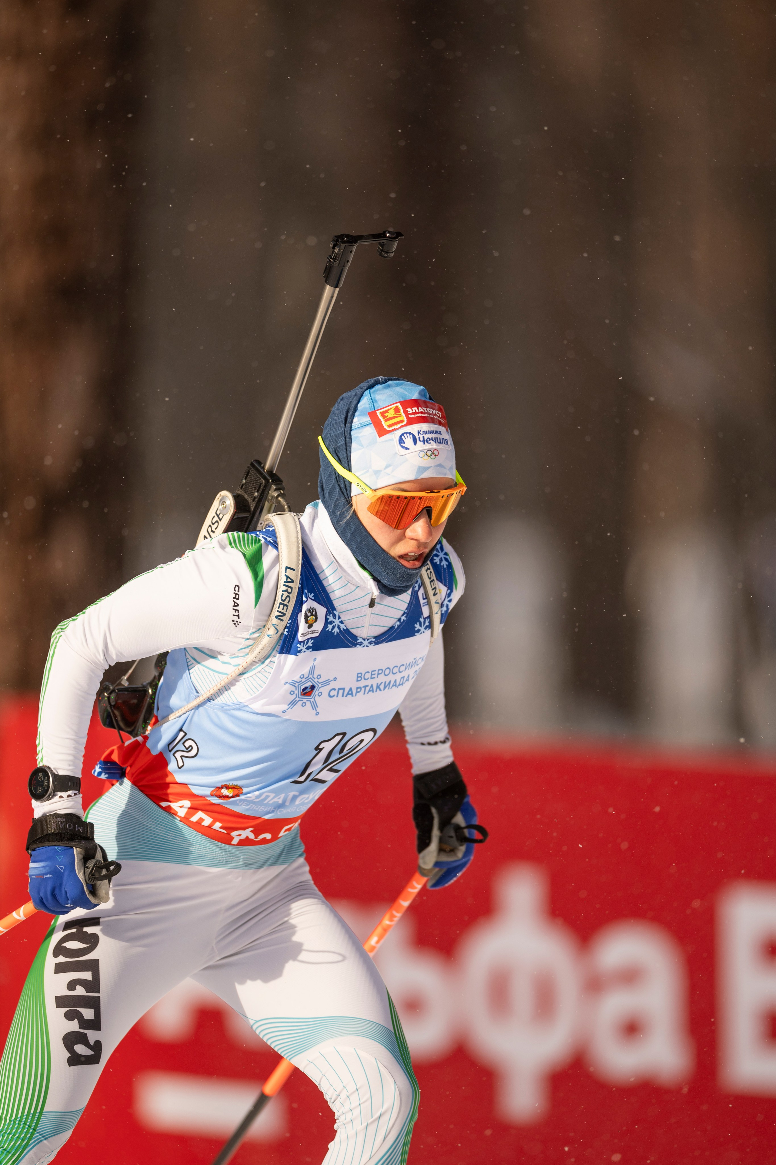 Всероссийская спартакиада. Гонка преследования женщины. Спортивный репортажный фотограф Казань Нафис Сиразетдинов