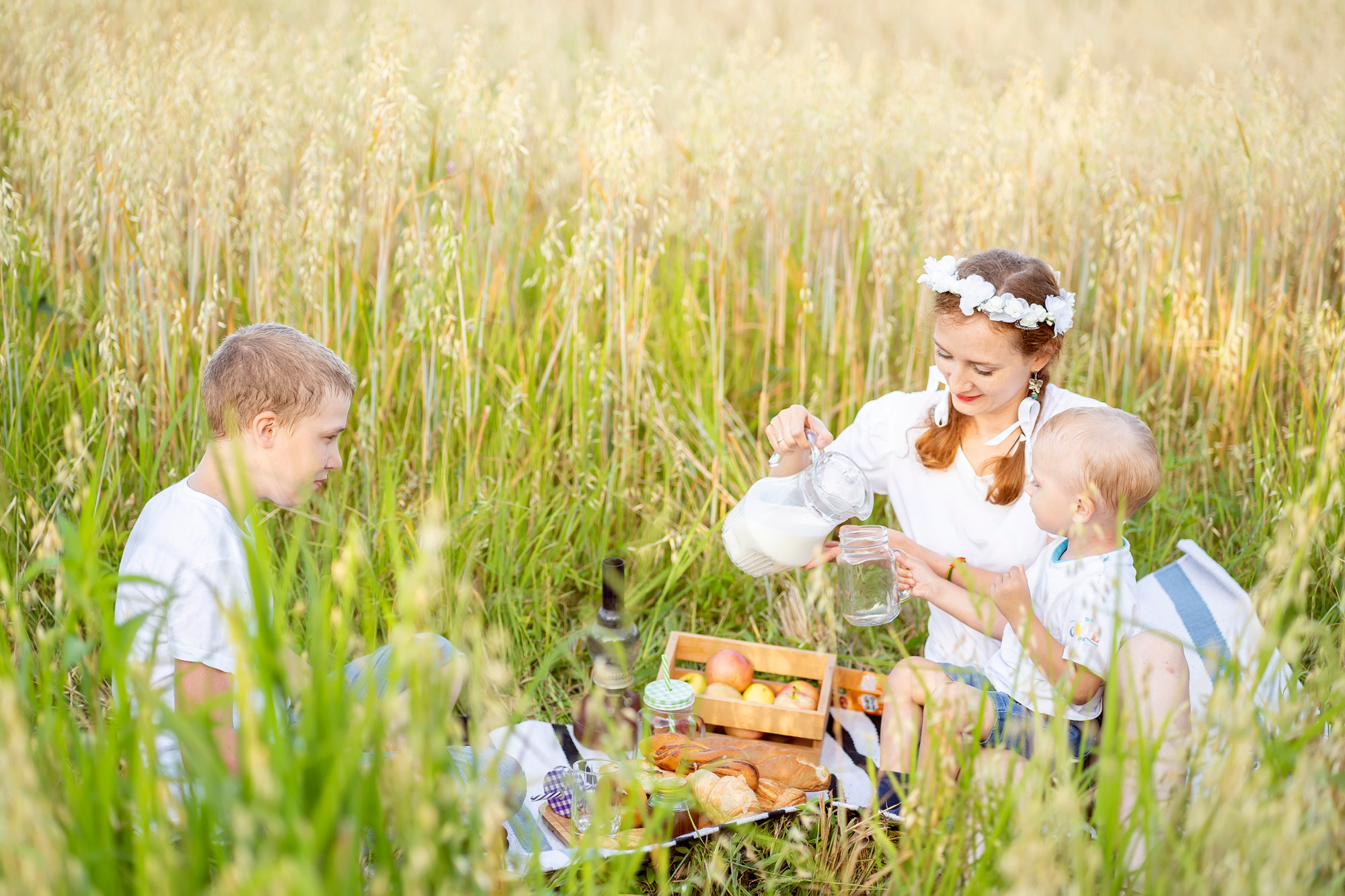 Пикник в поле. Семейный и детский фотограф в Хабаровске Анна Гриневич