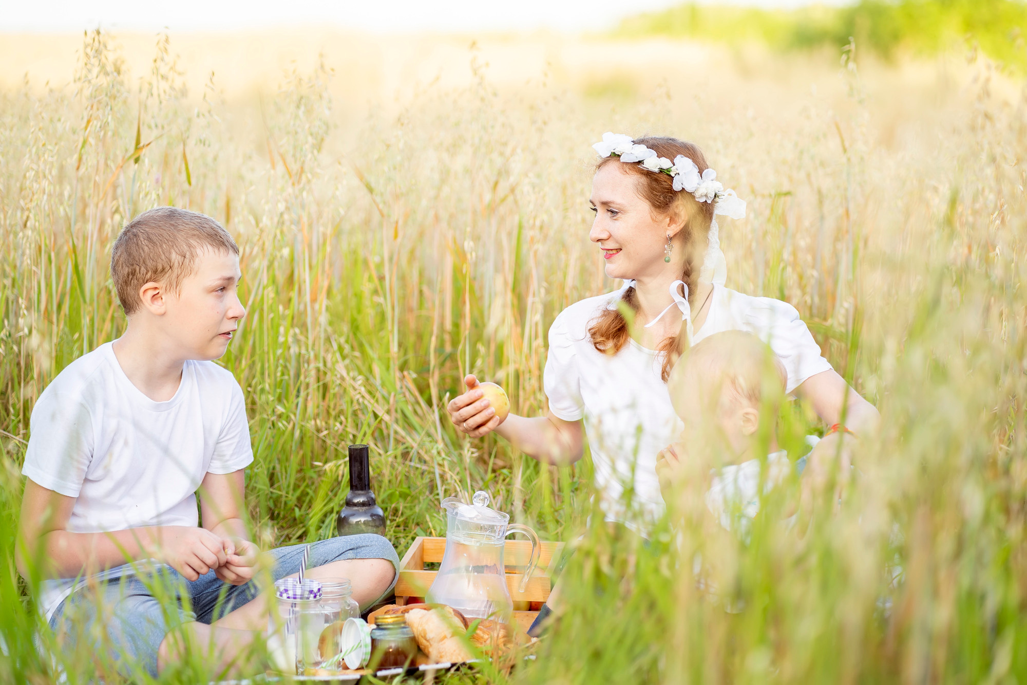 Пикник в поле. Семейный и детский фотограф в Хабаровске Анна Гриневич