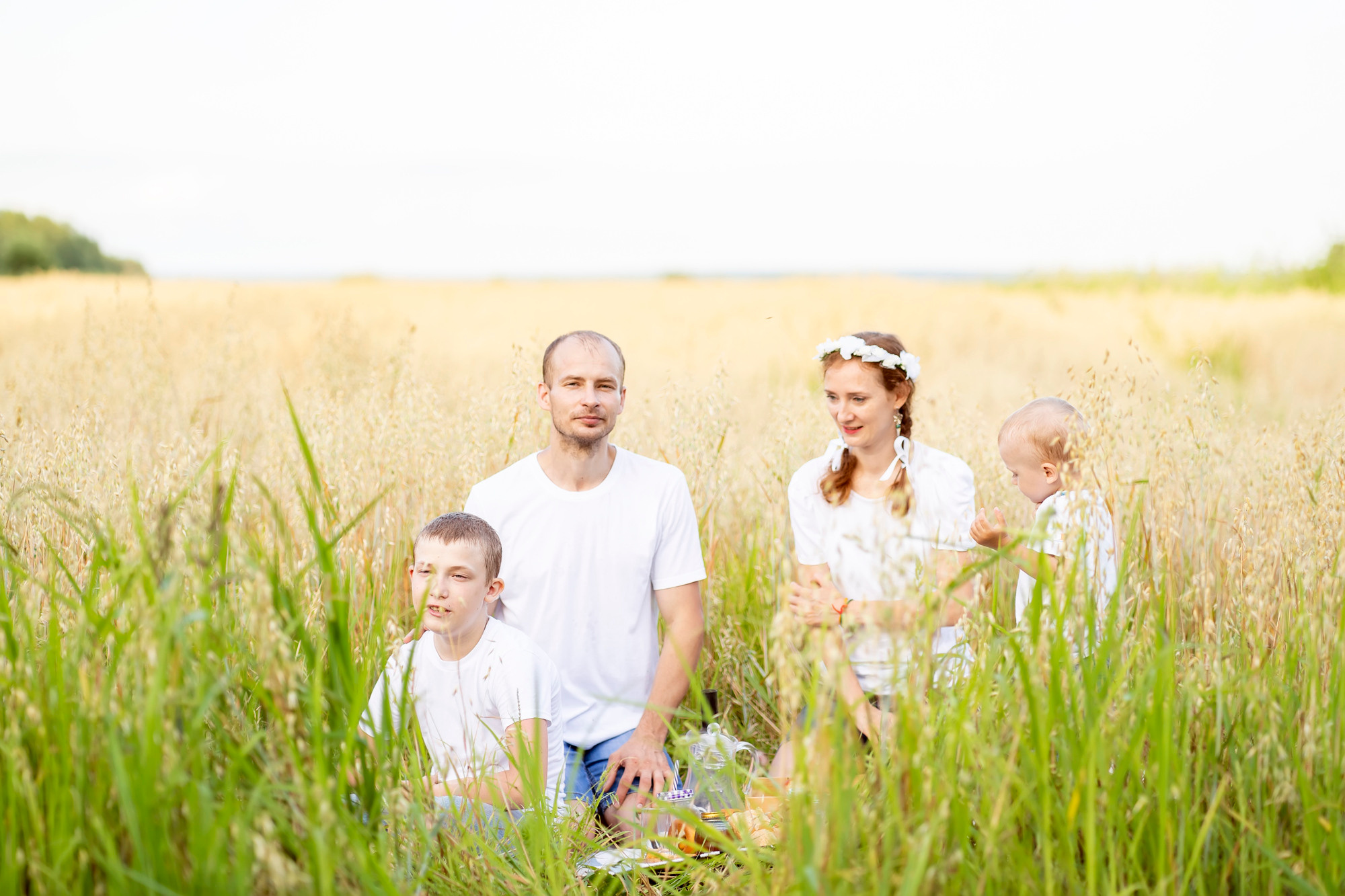Пикник в поле. Семейный и детский фотограф в Хабаровске Анна Гриневич