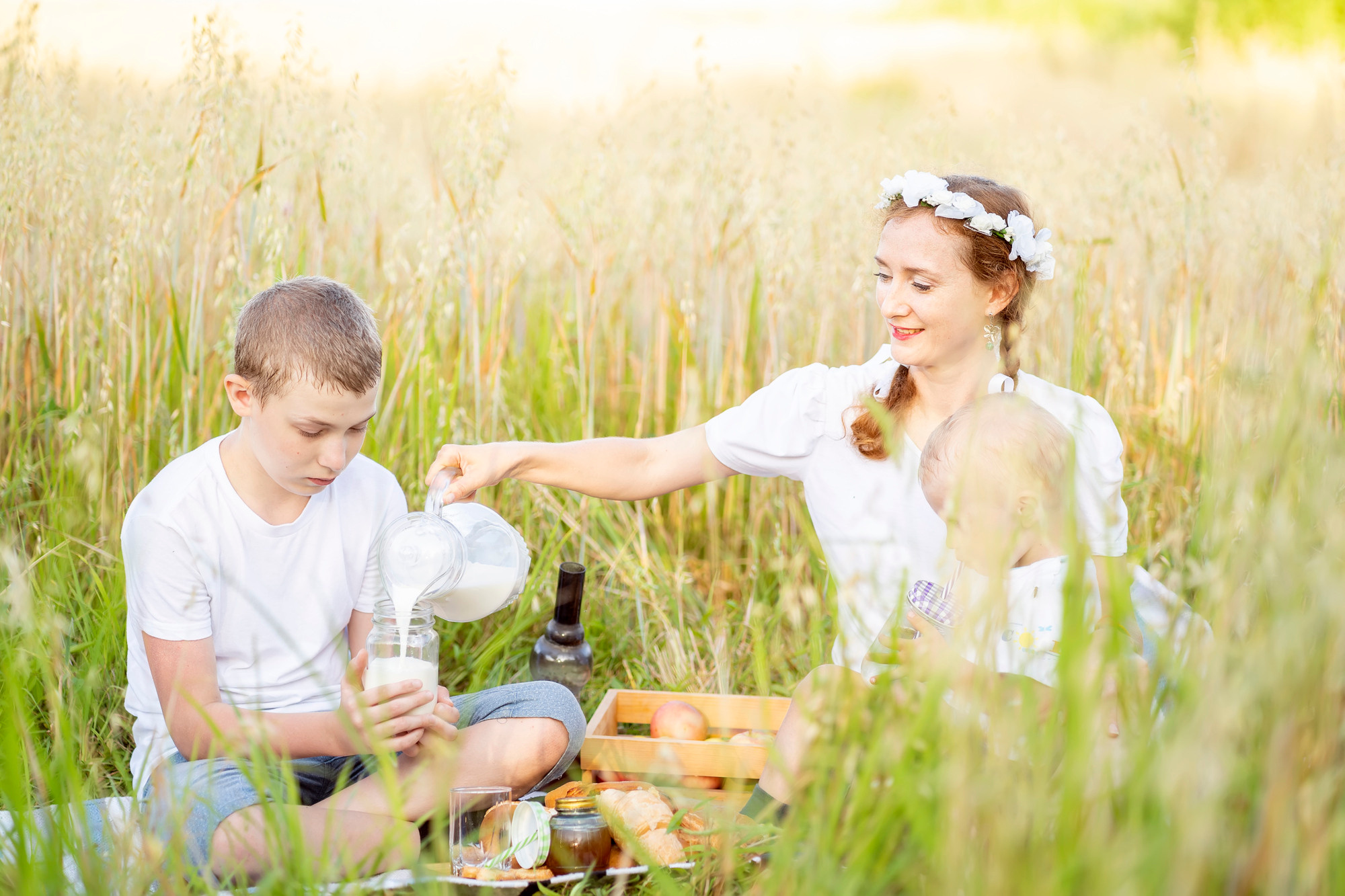 Пикник в поле. Семейный и детский фотограф в Хабаровске Анна Гриневич