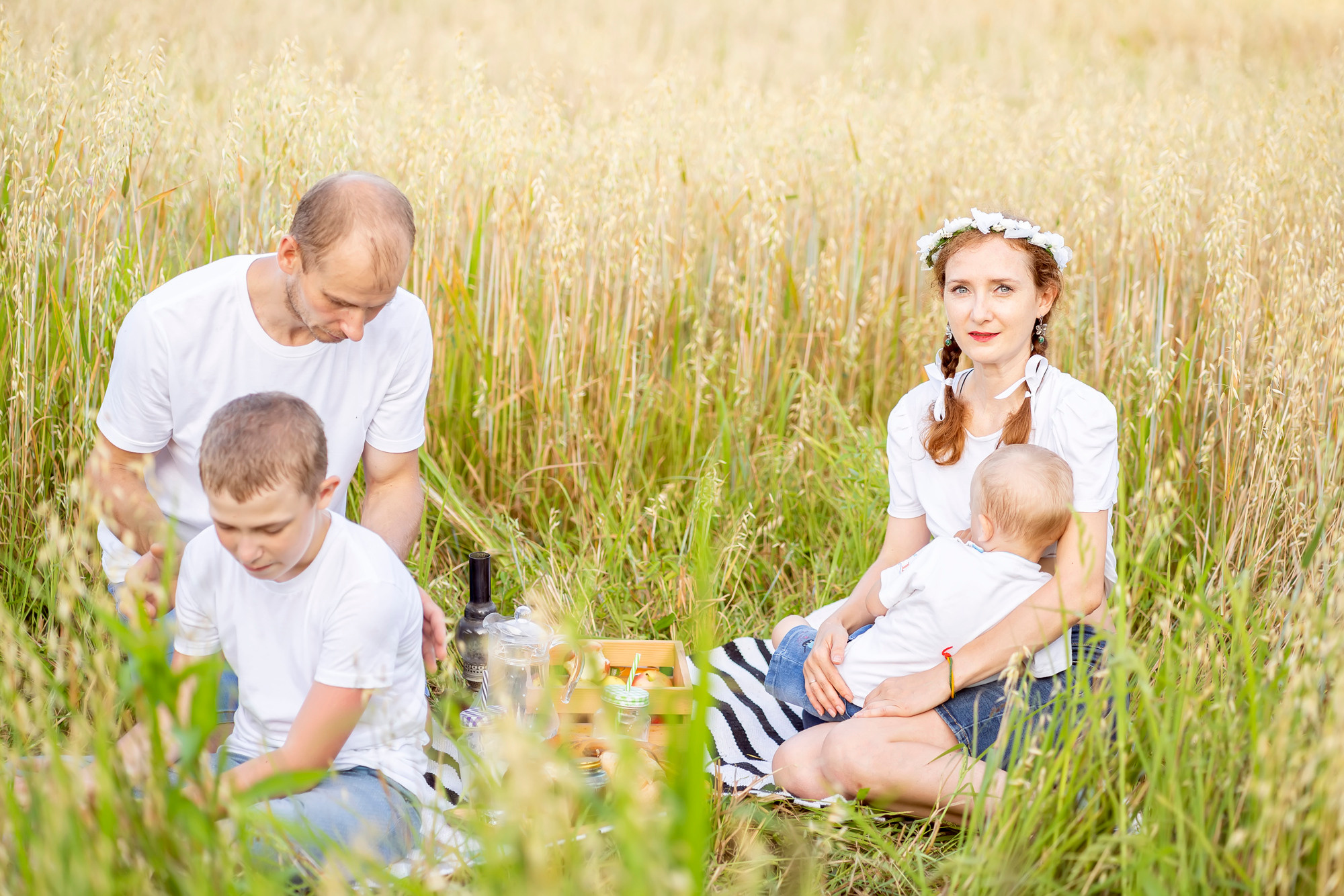 Пикник в поле. Семейный и детский фотограф в Хабаровске Анна Гриневич