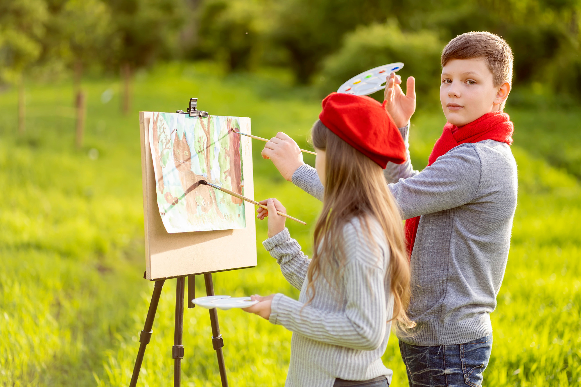 ХУДОЖНИКИ в беретах. Семейный и детский фотограф в Хабаровске Анна Гриневич