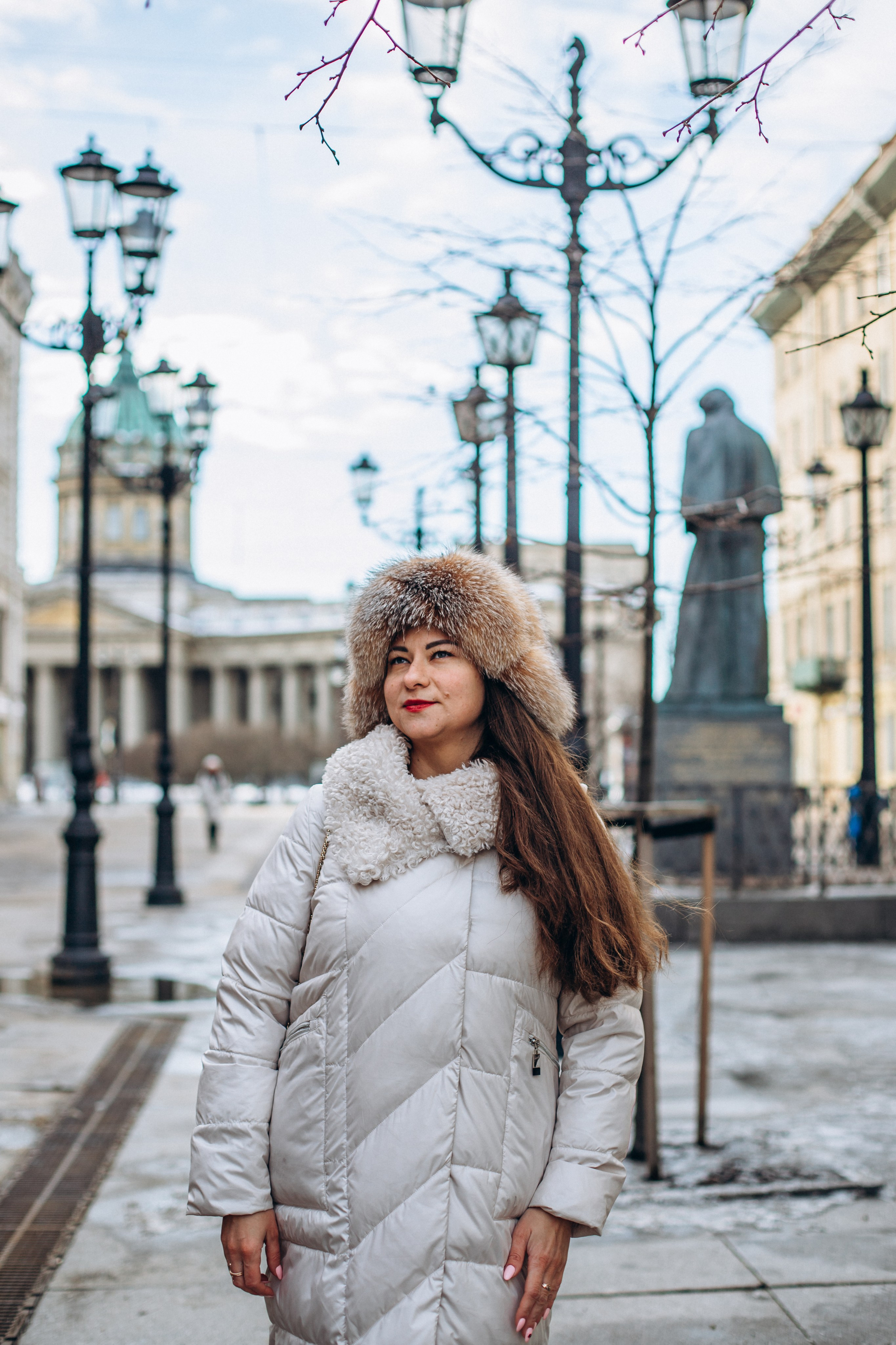 Анастасия в феврале. Фотопрогулка в Петербурге. Индивидуальный и семейный фотограф в Санкт-Петербурге