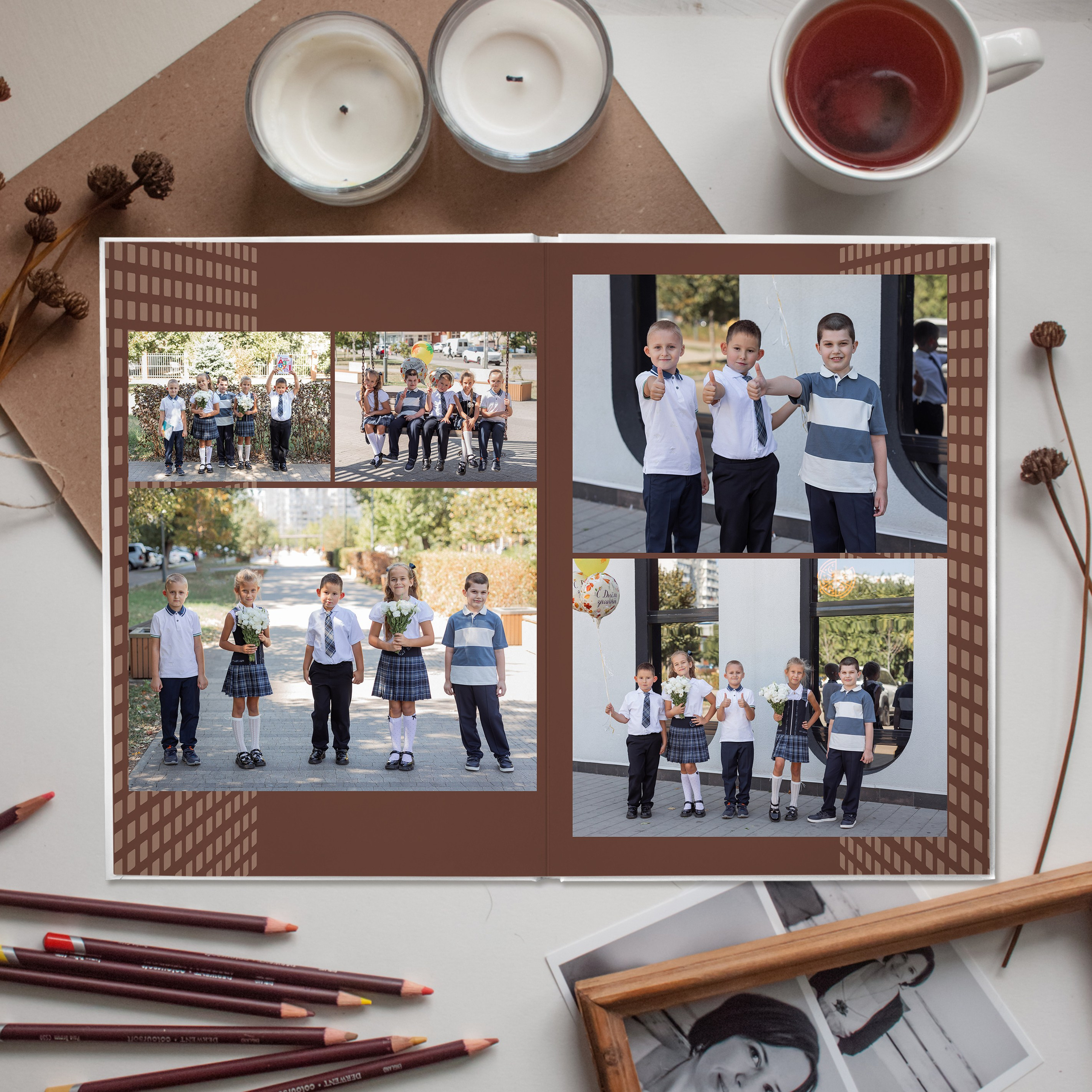 Альбом 1-4 класса (3 разворота). ФОТОГРАФ ВЫПУСКНЫХ АЛЬБОМОВ в Краснодаре Ворчик Татьяна