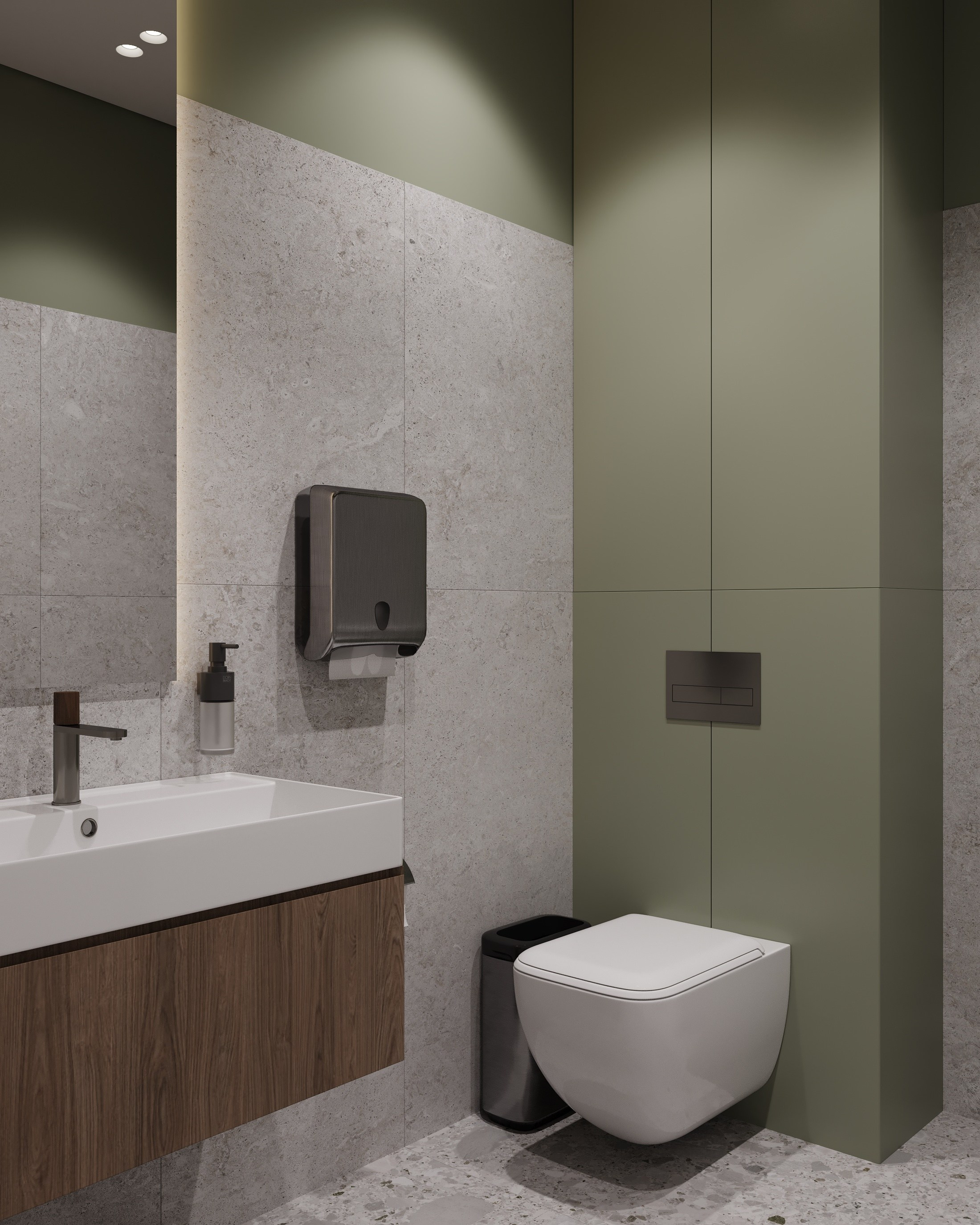 Офис компании «Мединвест». Дизайн интерьера, 3D-визуализация Владивосток