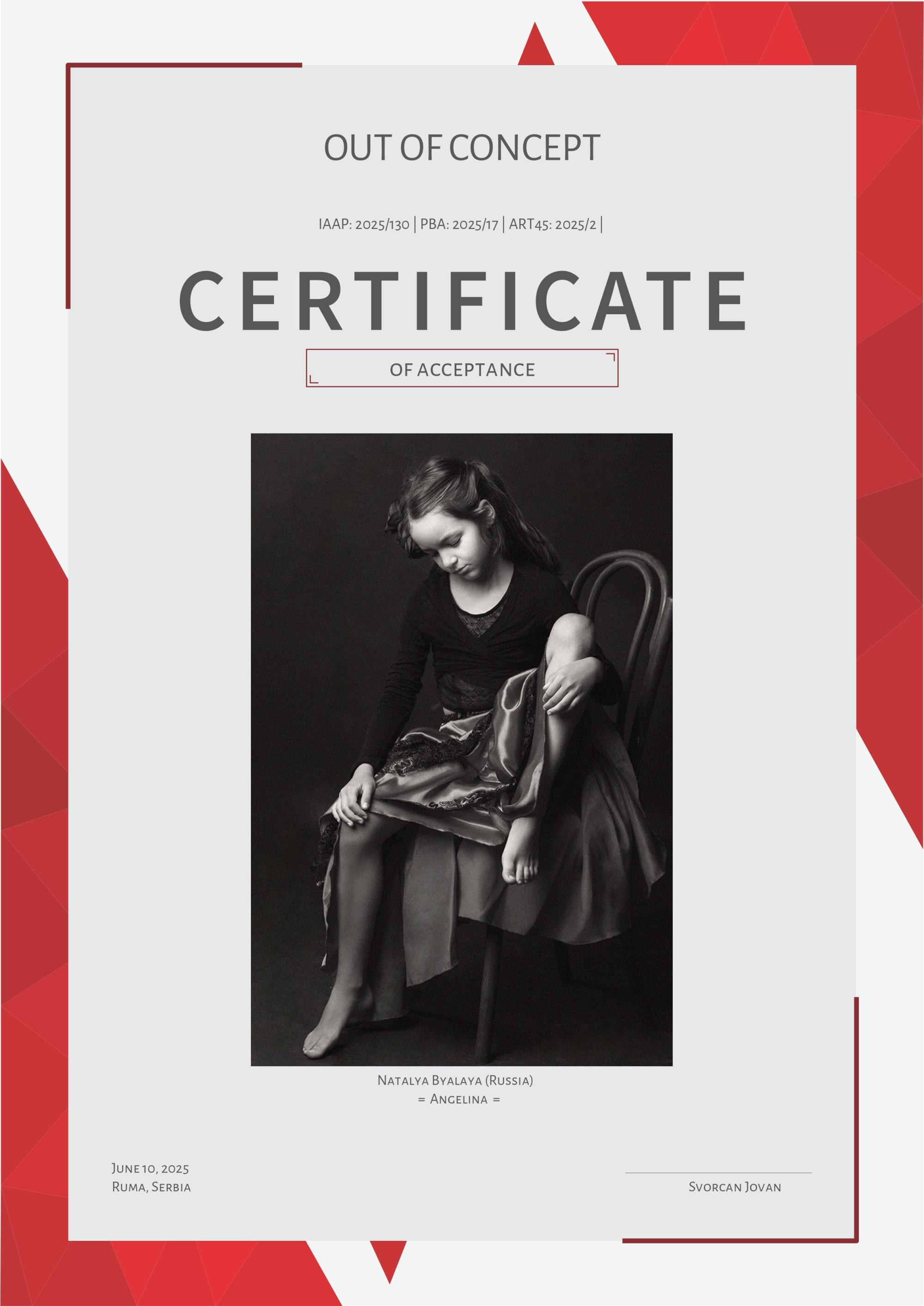 Награды. Портретный фотограф из Санкт-Петербурга Наталья Бялая