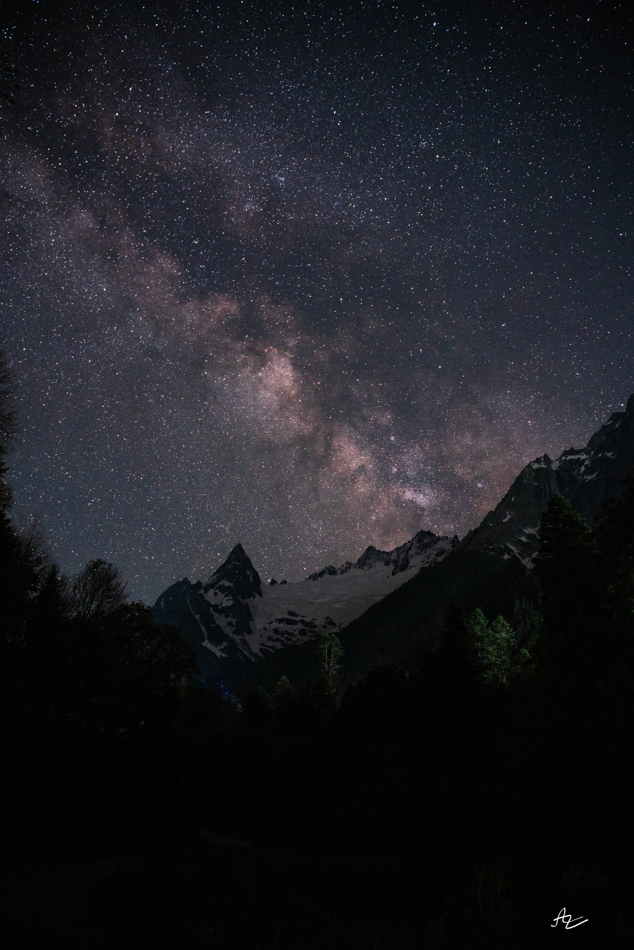 Домбай, млечный путь.