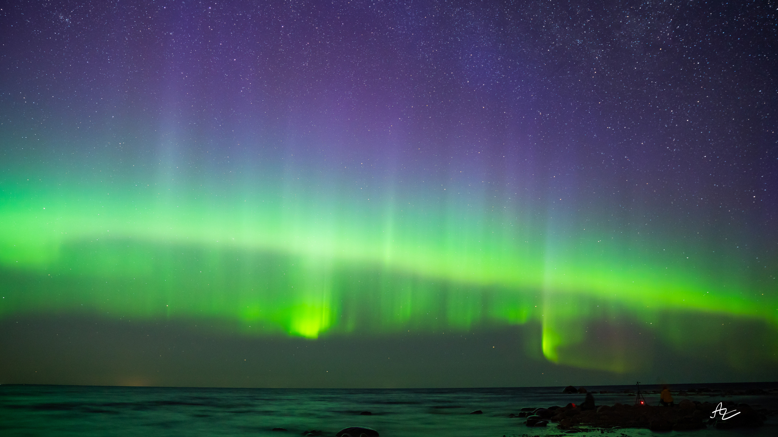 Ленинградская область, северное сияние