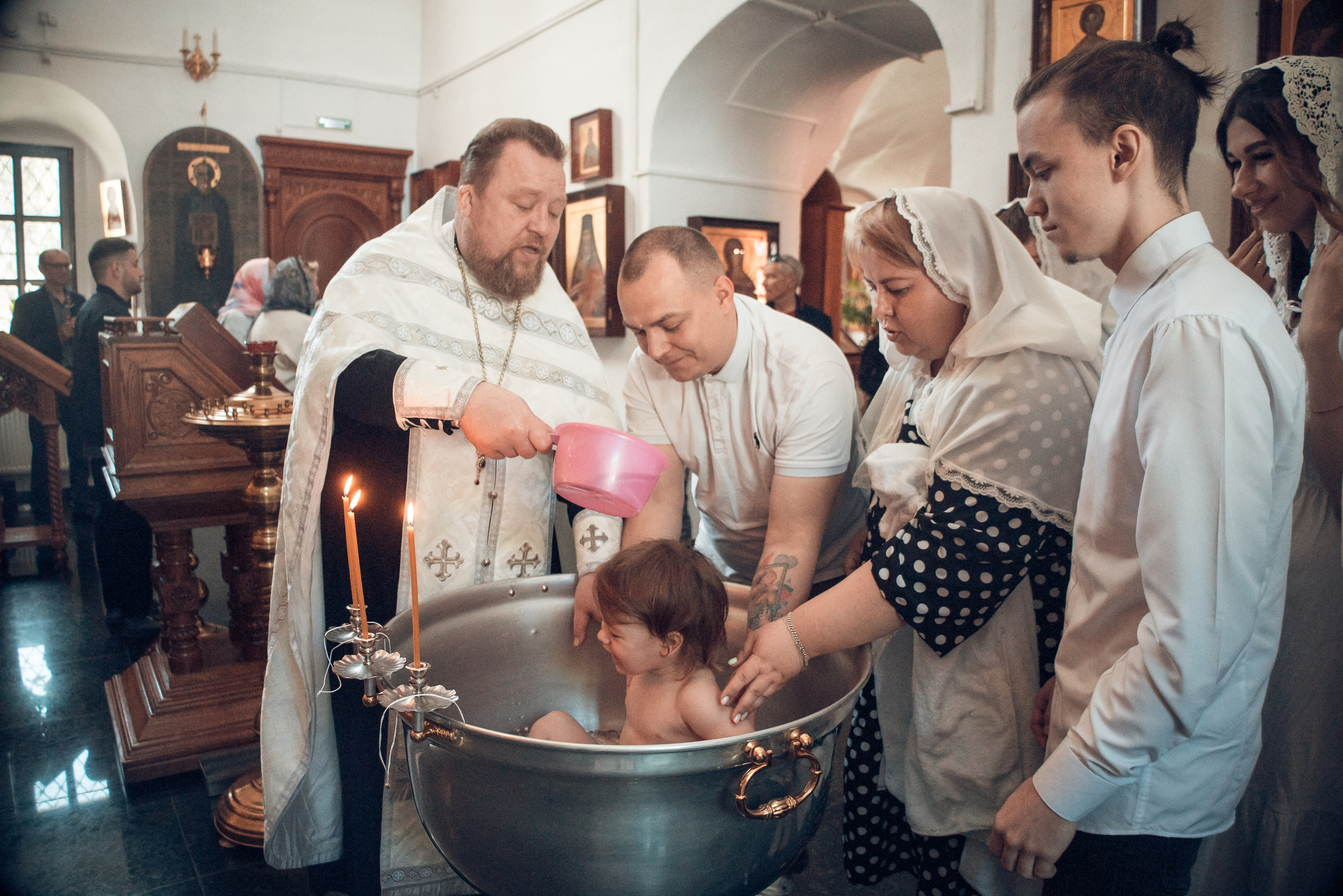 Таинство Крещения Киры. Благовещенская церковь. Семейный фотограф в Рязани и Рязанской области