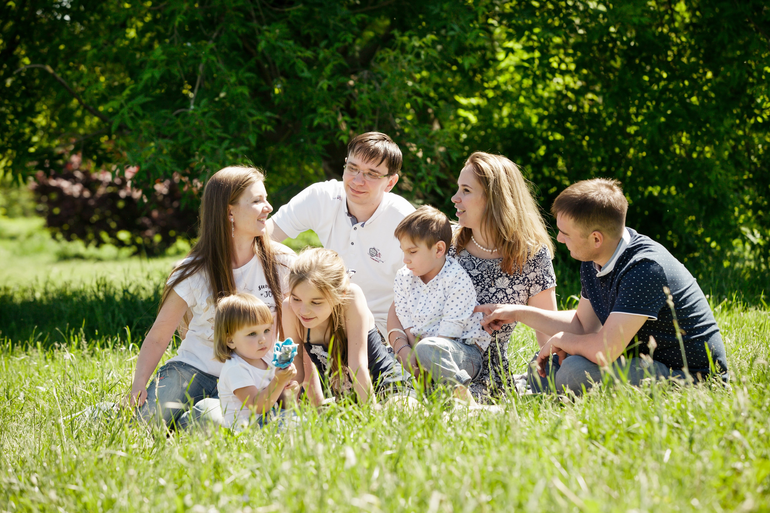 Семейная съемка в парке. Фотографы в Москве Светлана Устинова и Сергей Грачев