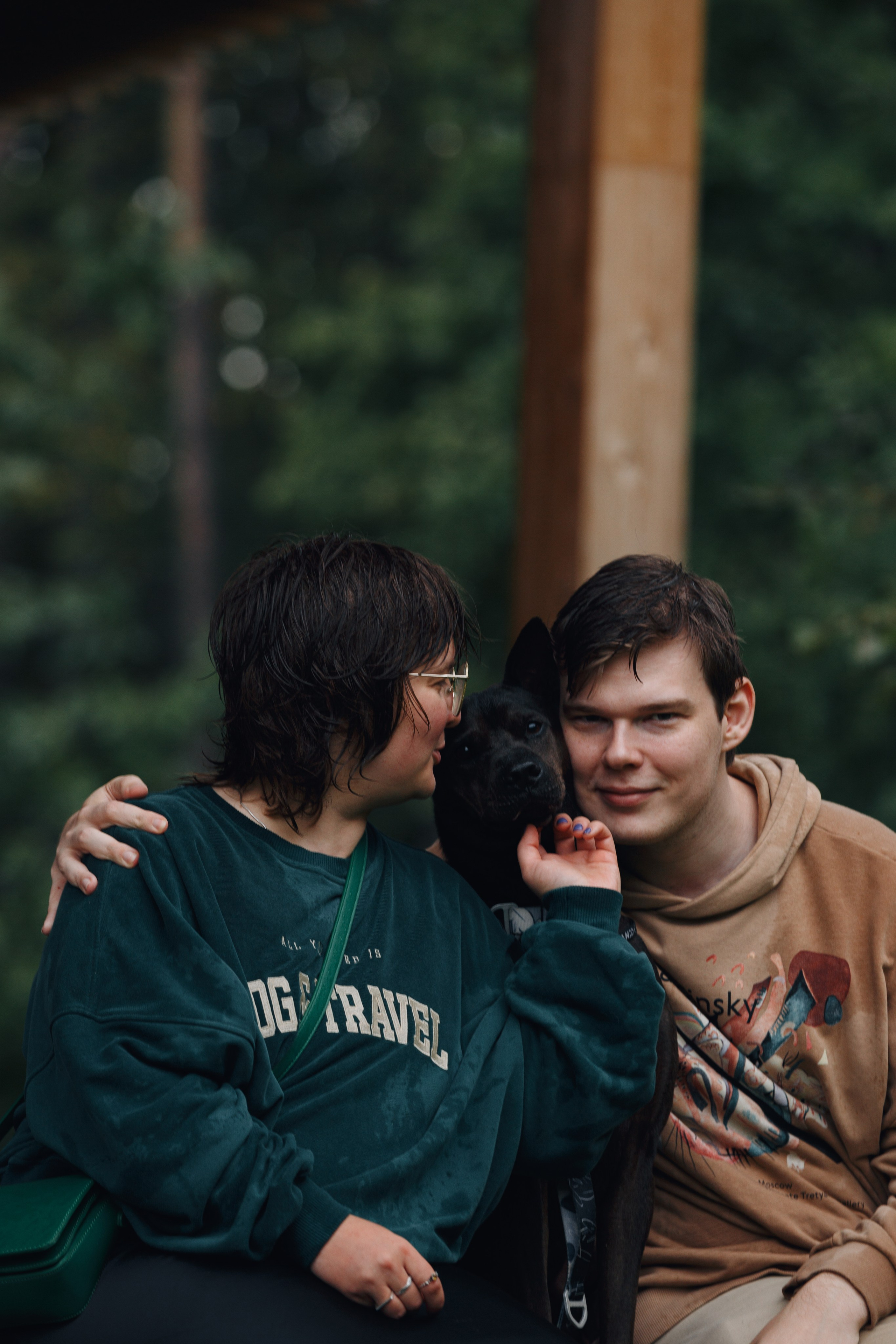 Рэкс, Лена и Вова в Мещерском. Фотограф анималист Кристина Карпова, Москва