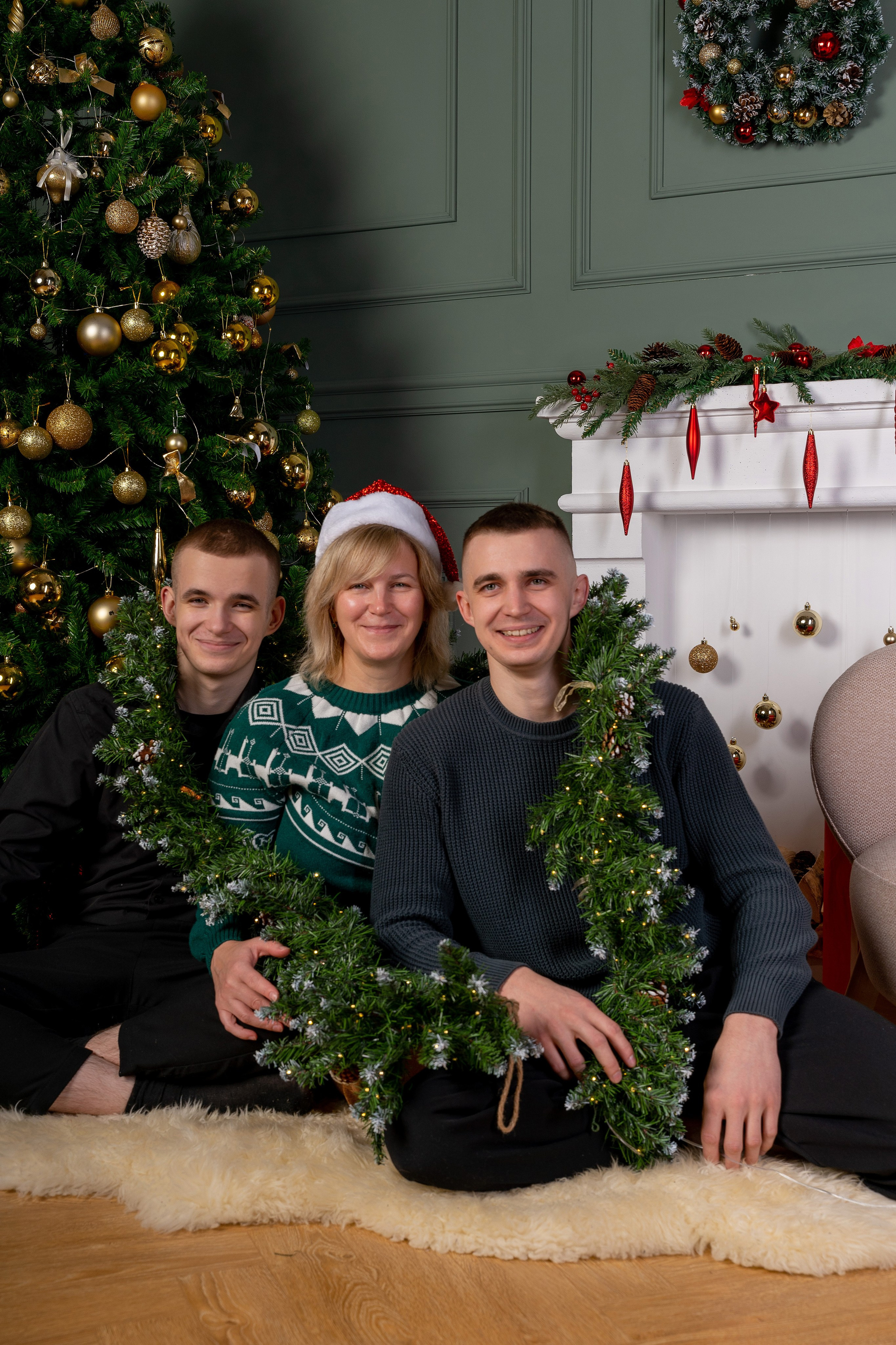 Семейная новогодняя фотосессия. Профессиональный фотограф Ковалева Олеся