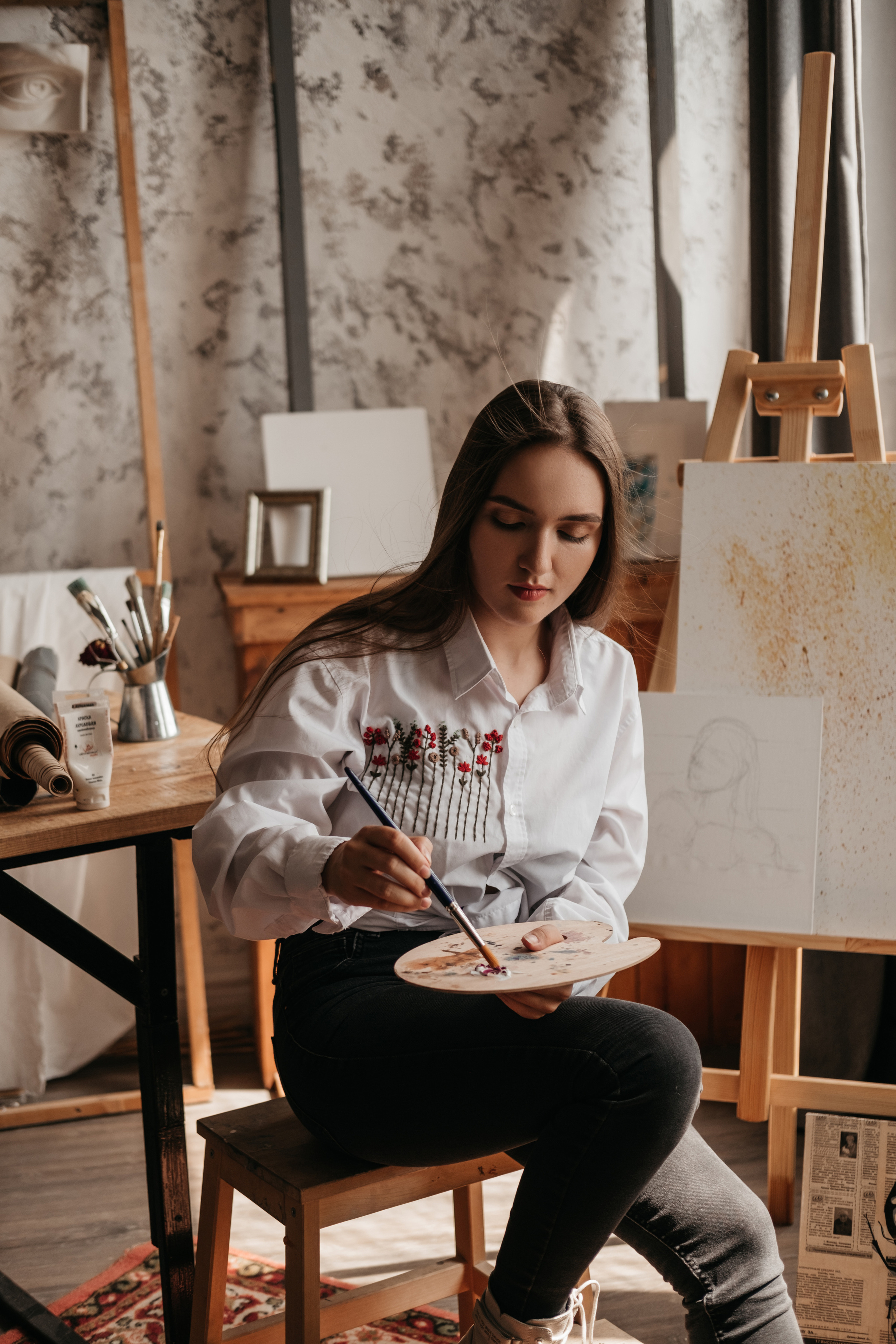 Индивидуальная портретная фотосессия в студии зимой. Свадебный и семейный фотограф в Ульяновске Анастасия Мышенкова